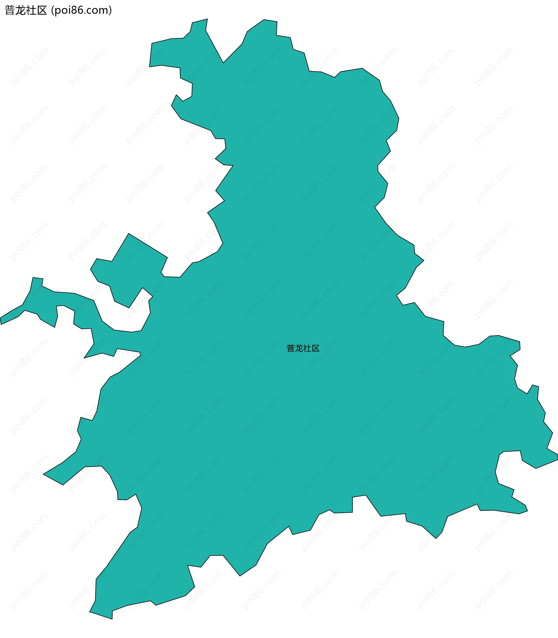 普龙社区边界地图