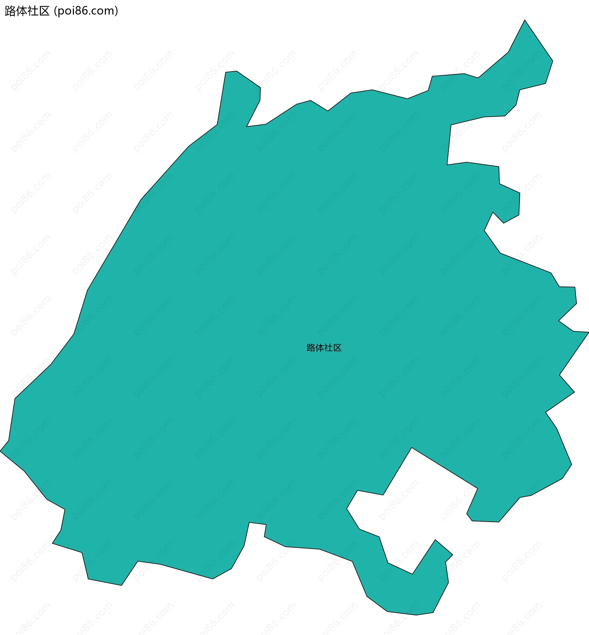 路体社区边界地图