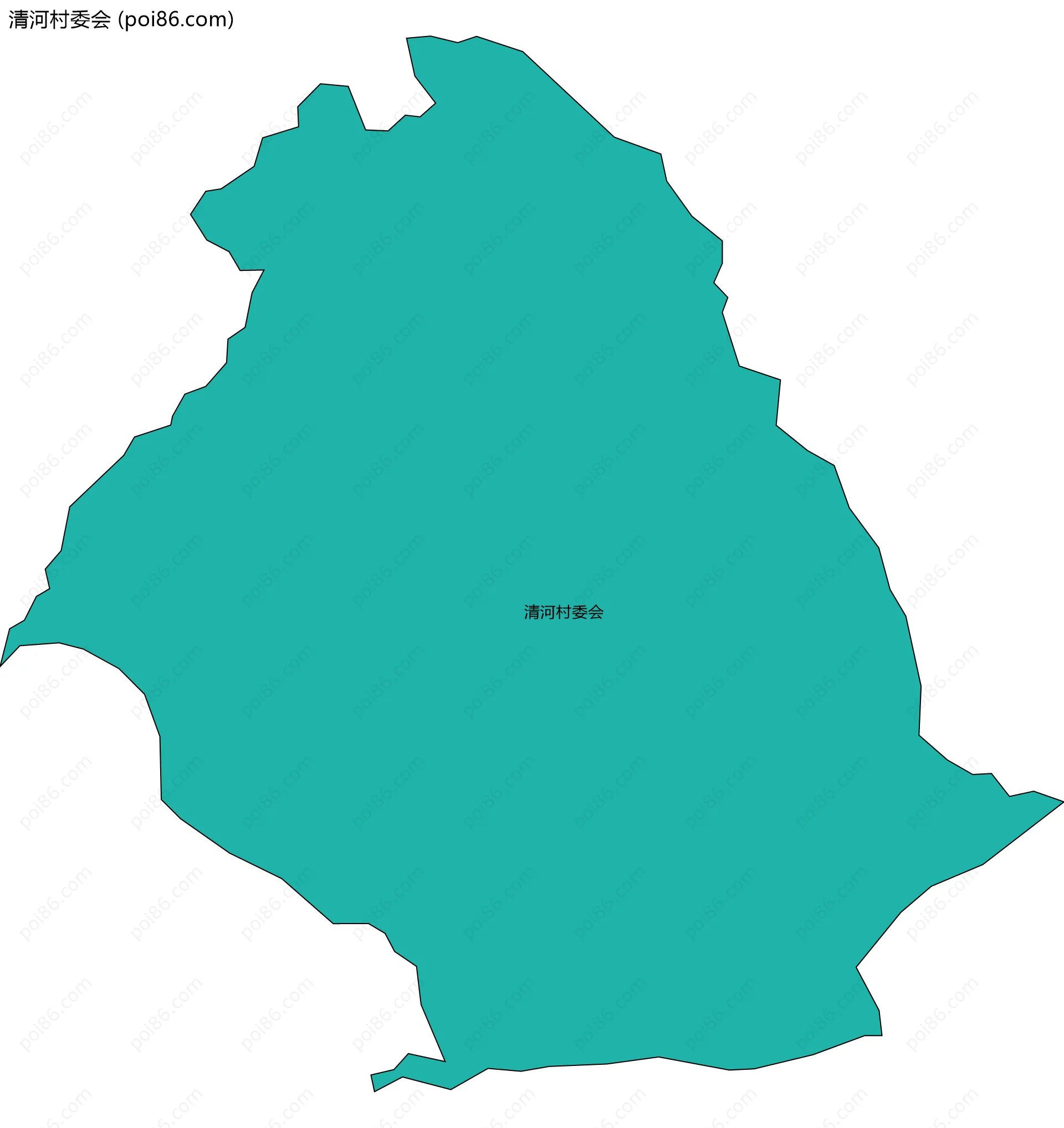 清河村委会边界地图