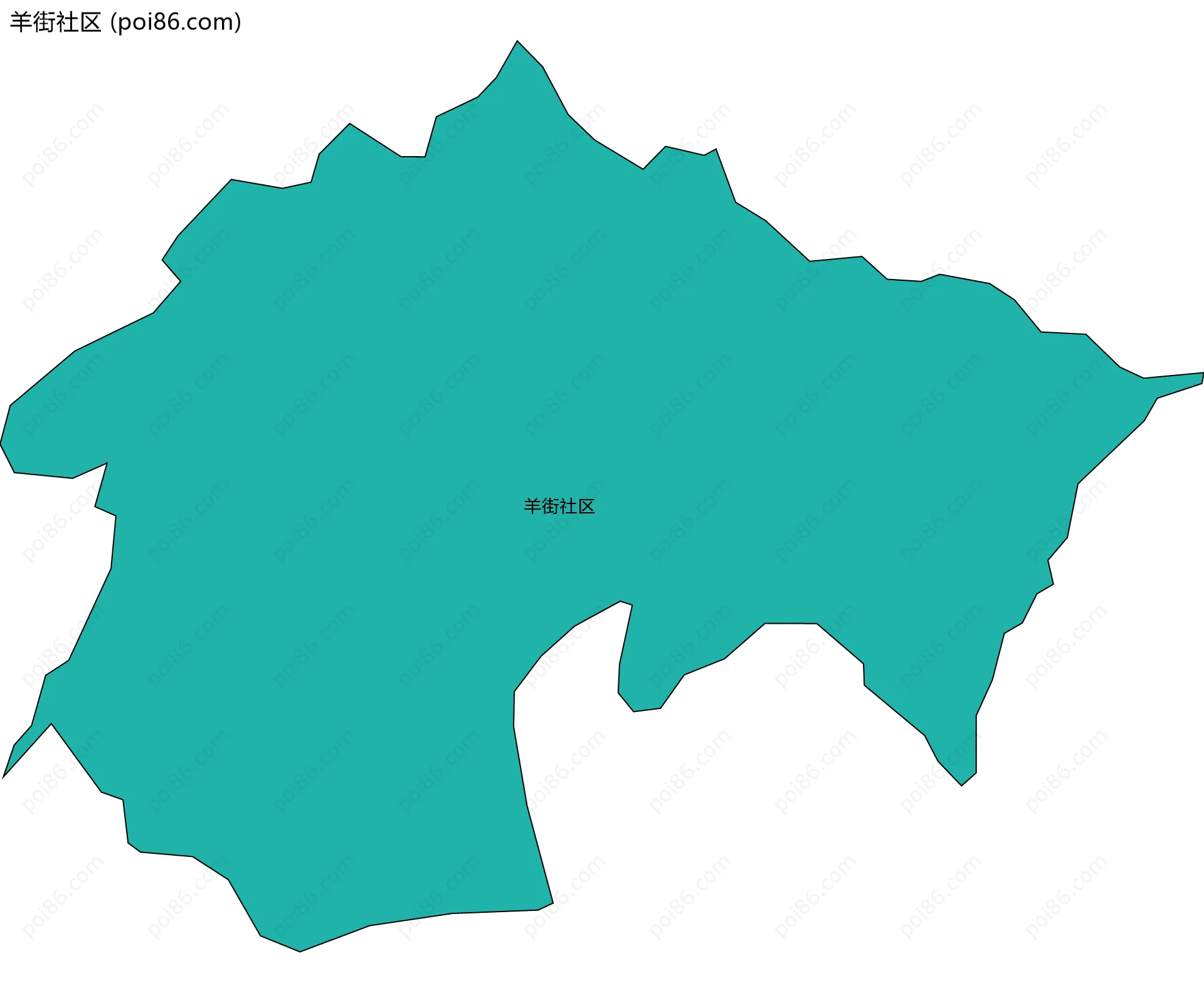 羊街社区边界地图