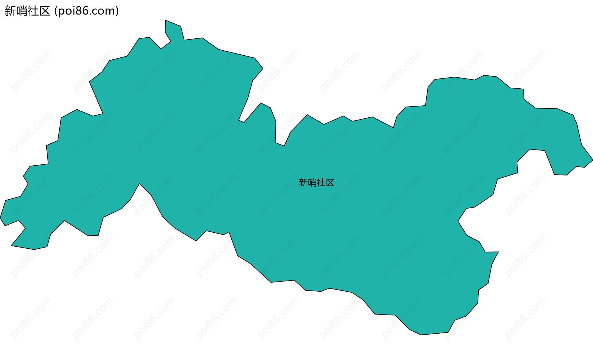 新哨社区边界地图