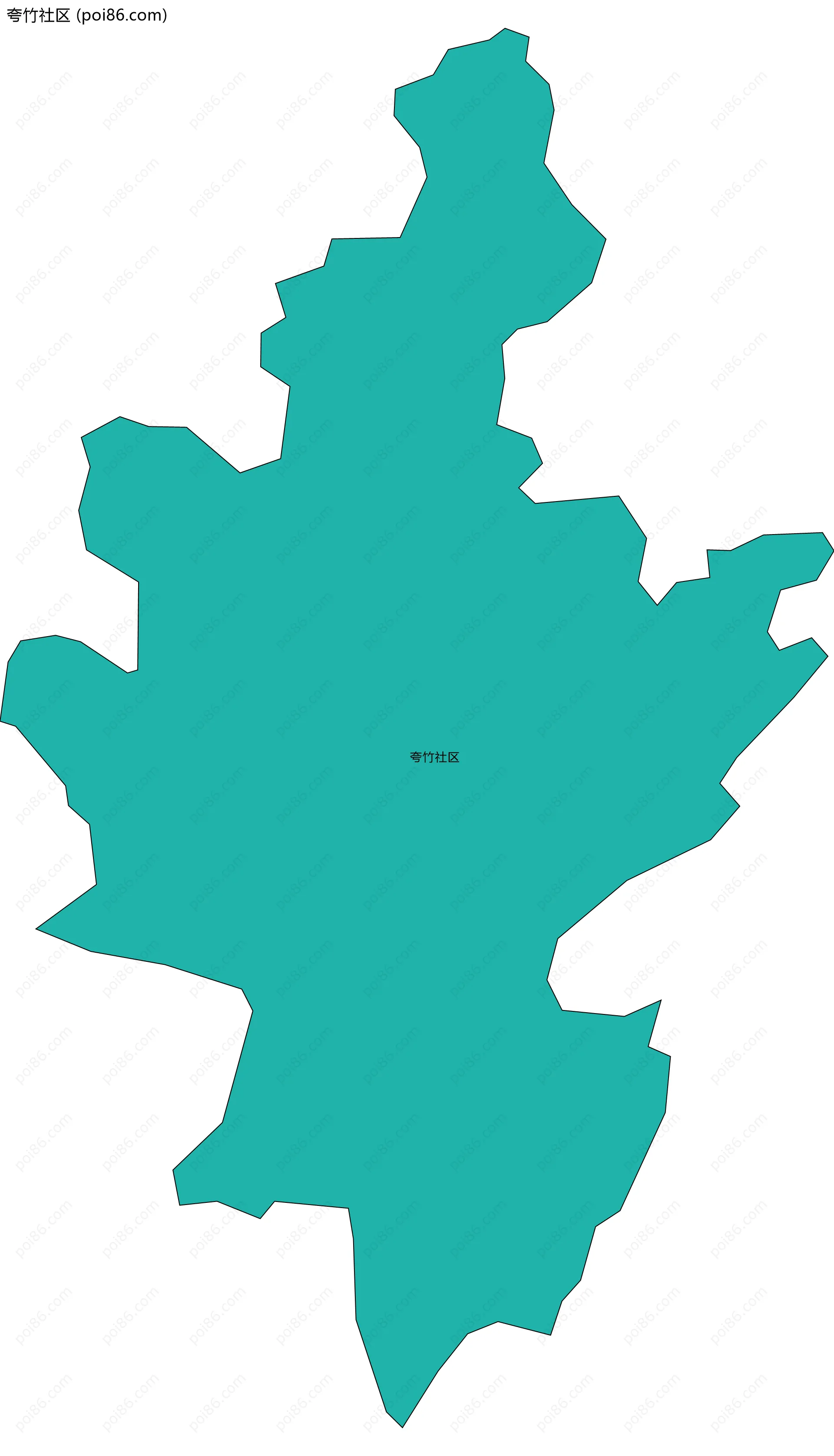 夸竹社区边界地图