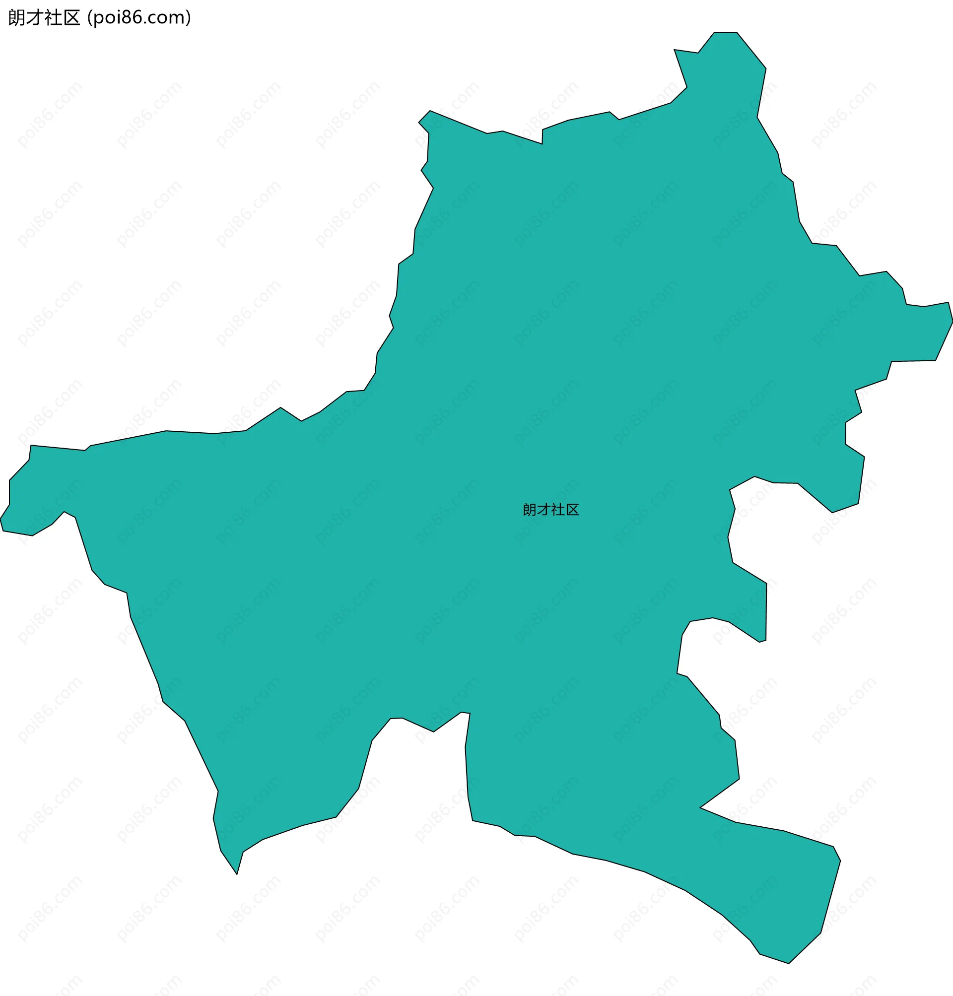 朗才社区边界地图