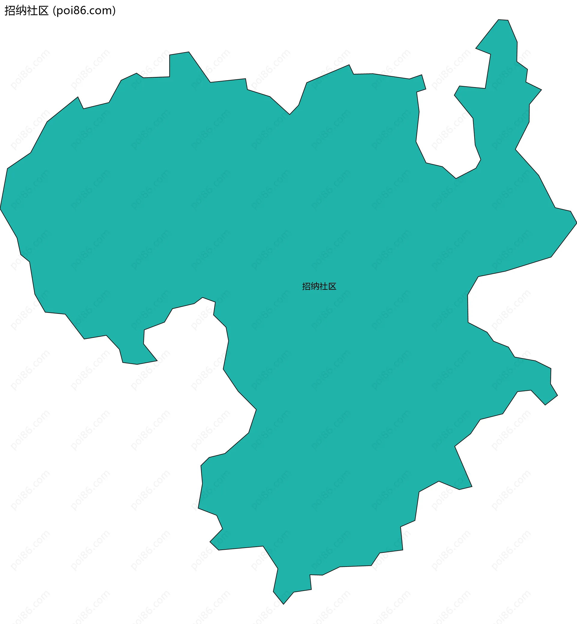 招纳社区边界地图