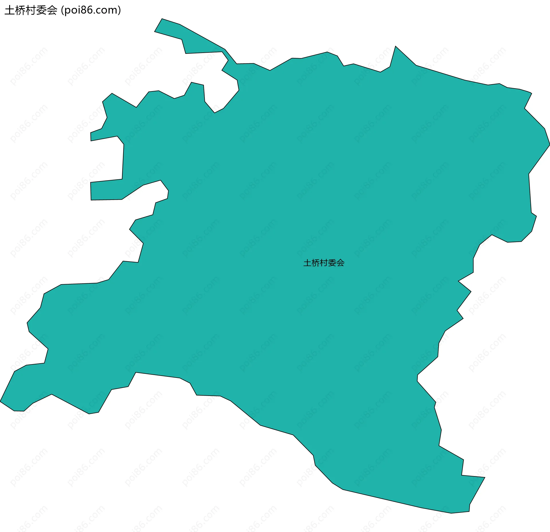 土桥村委会边界地图
