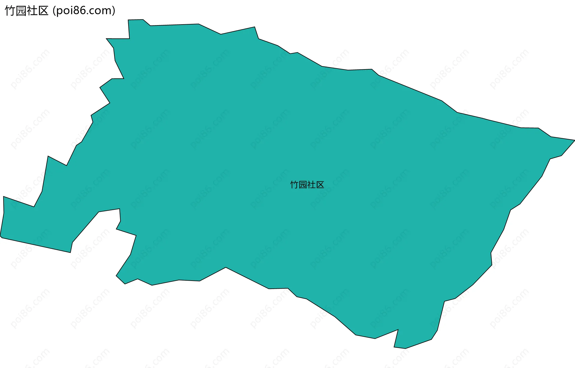 竹园社区边界地图