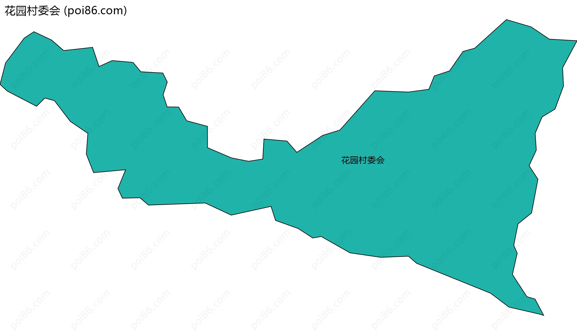 花园村委会边界地图