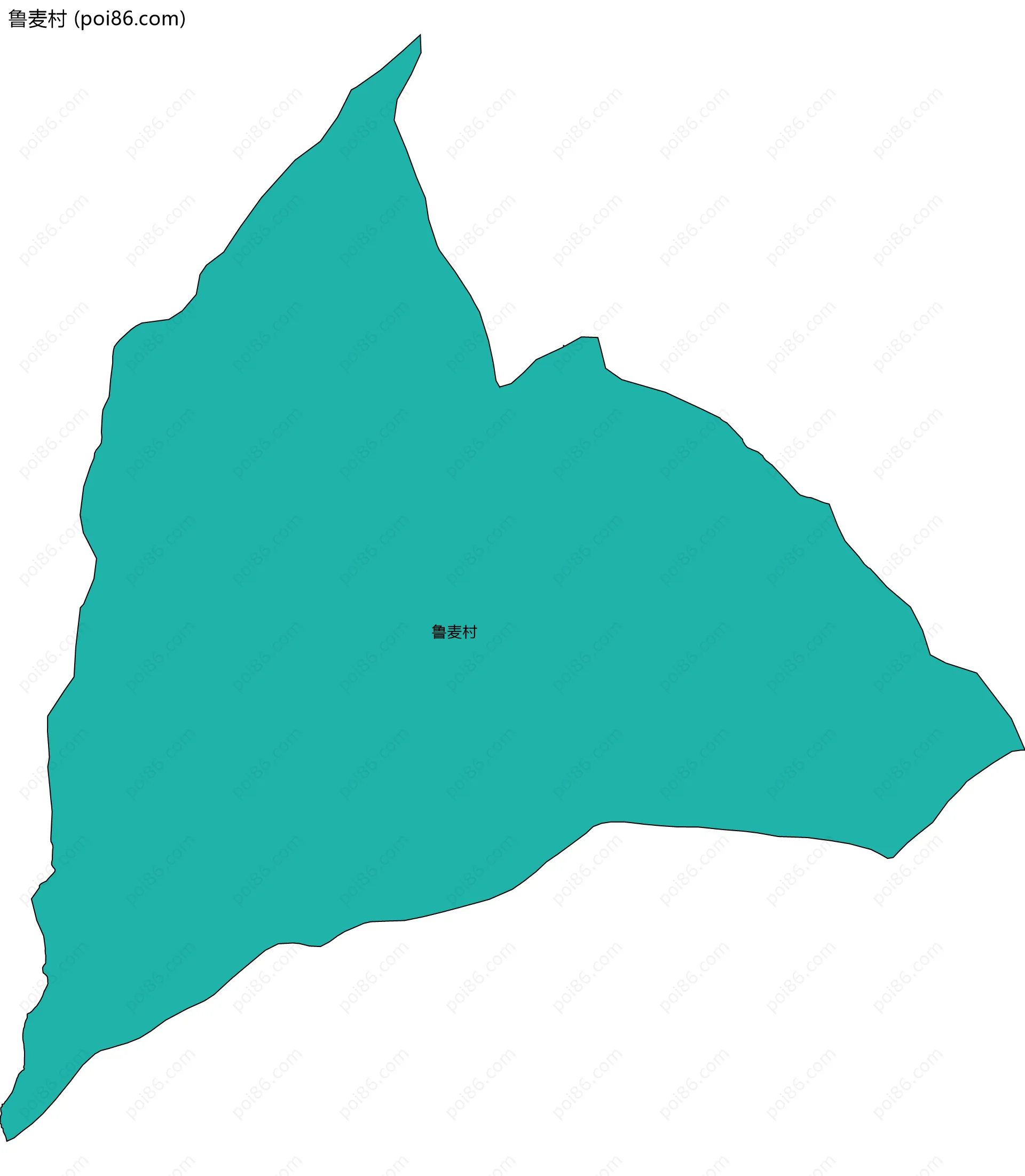 鲁麦村边界地图