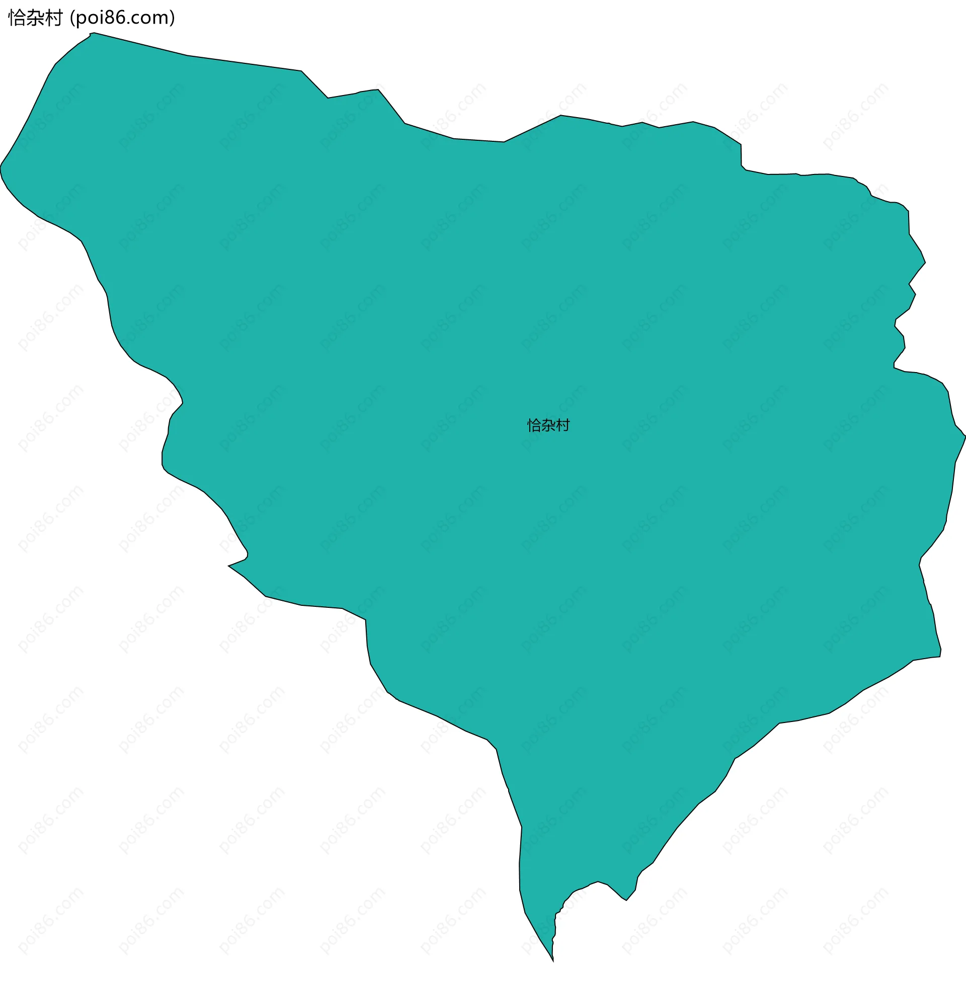 恰杂村边界地图