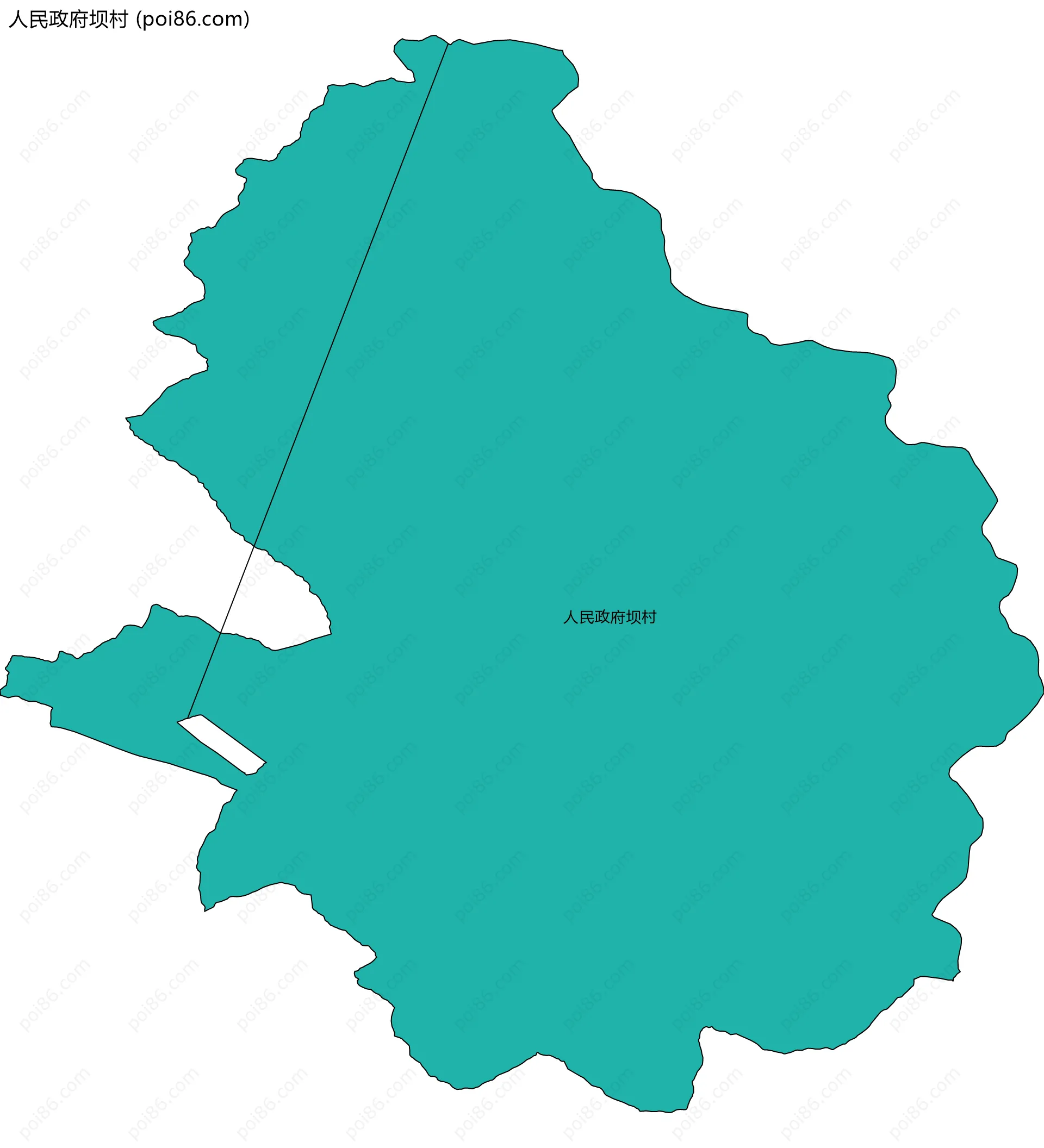 人民政府坝村边界地图