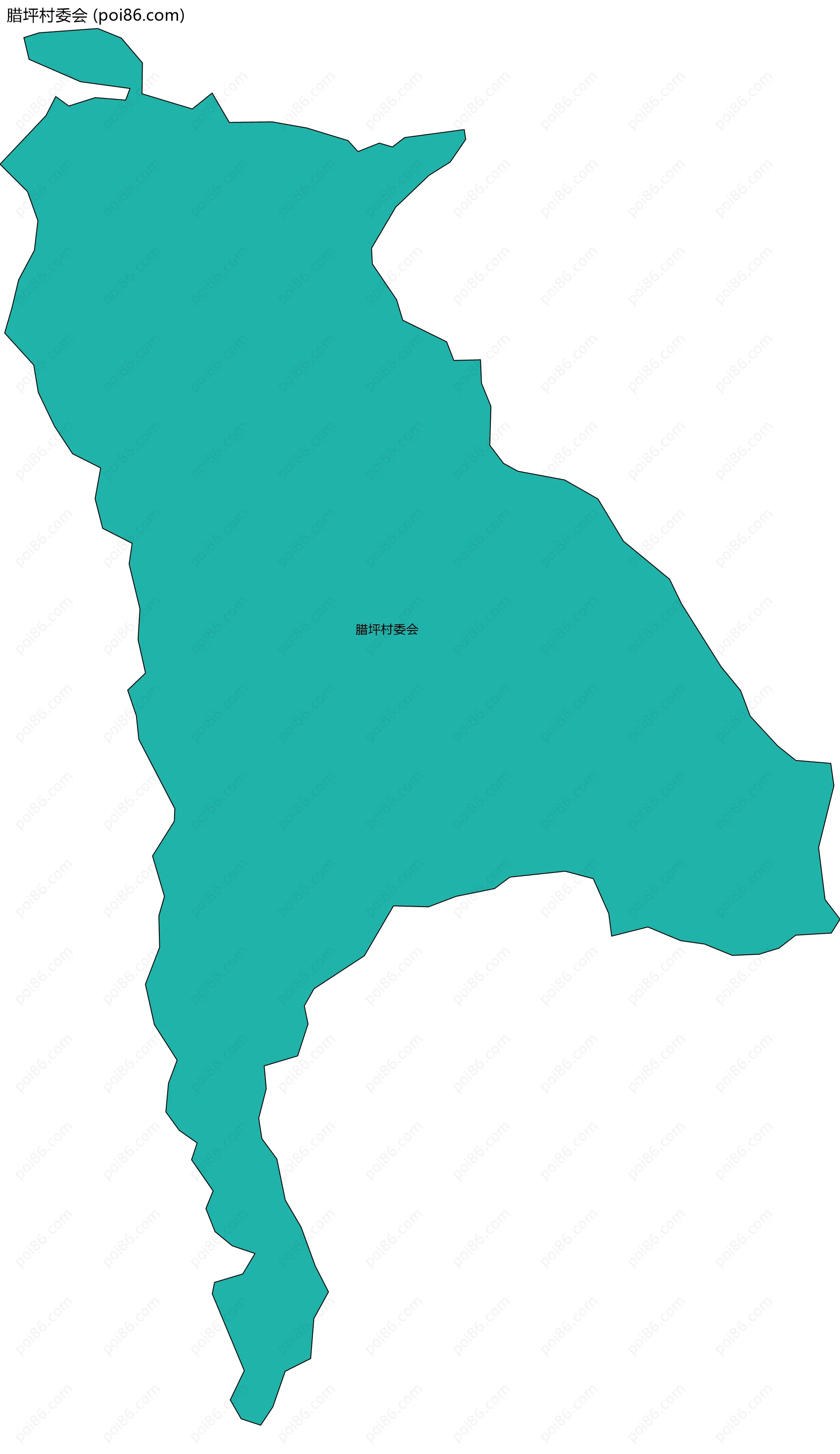 腊坪村委会边界地图