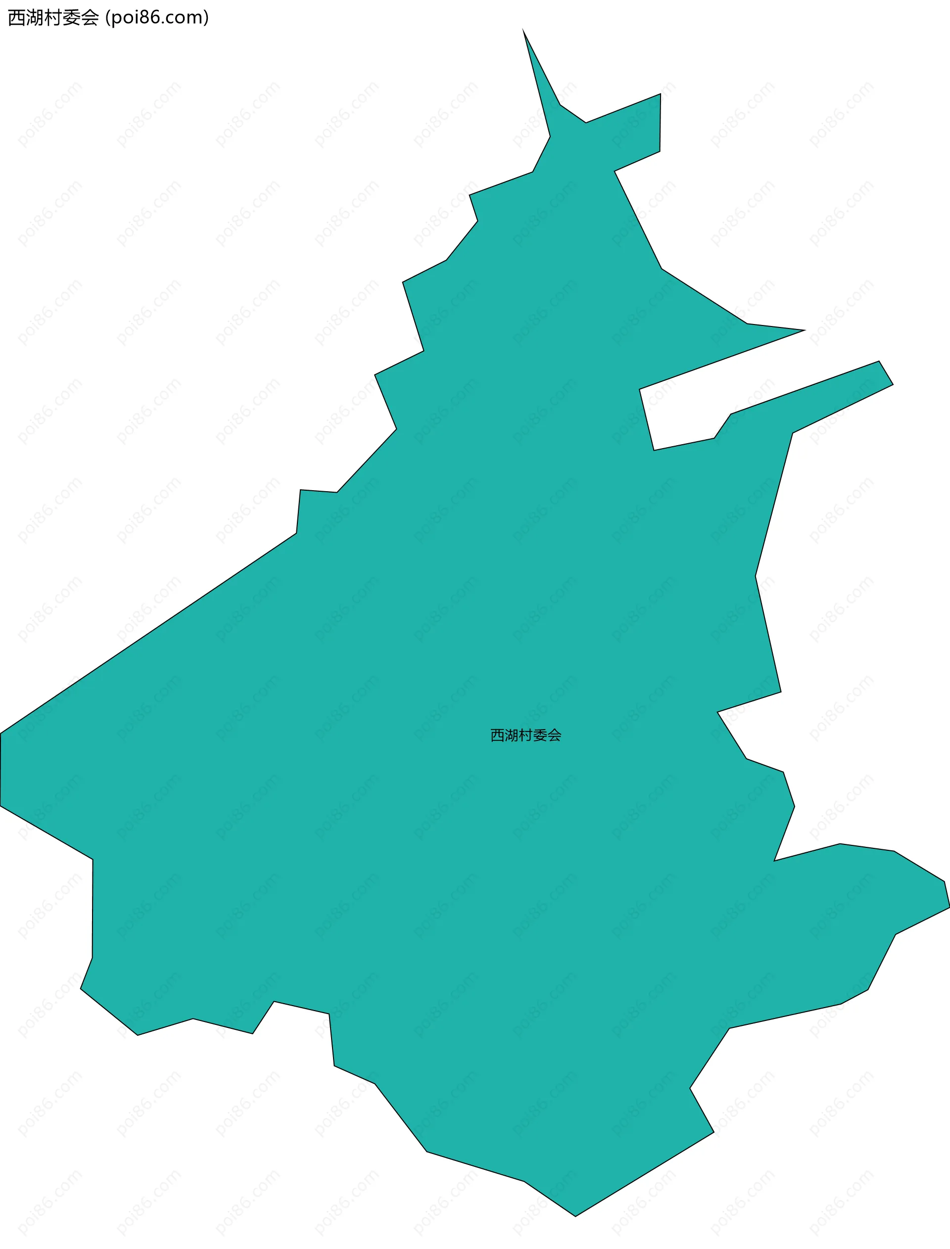 西湖村委会边界地图