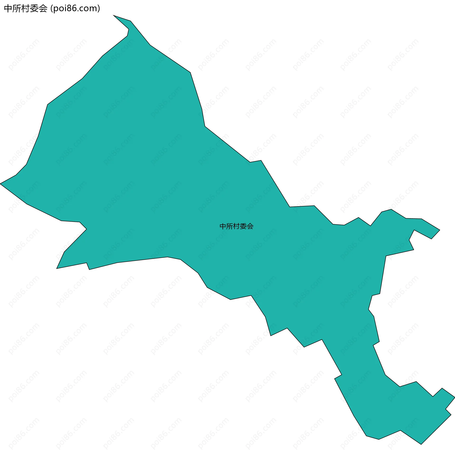 中所村委会边界地图