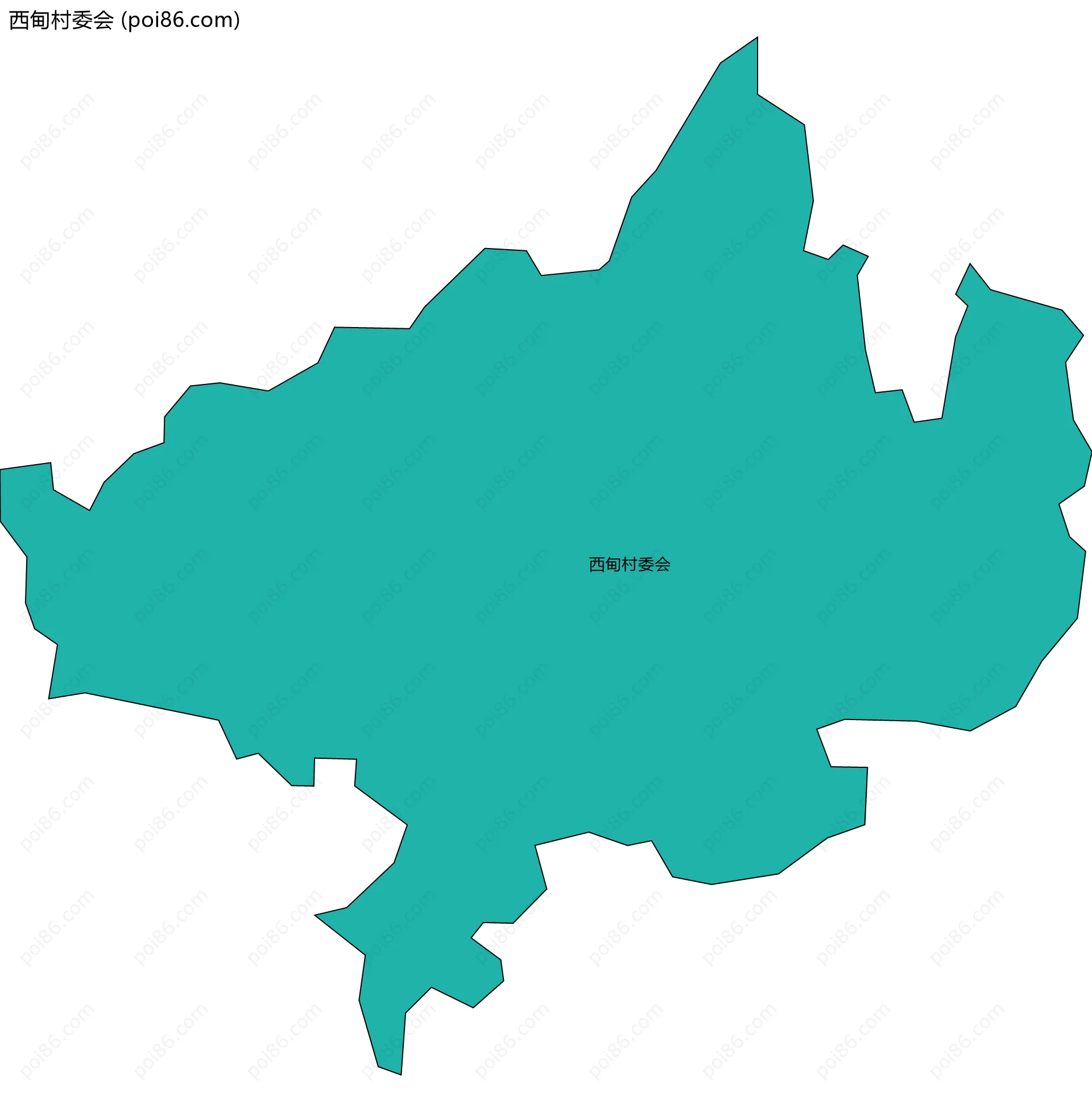 西甸村委会边界地图