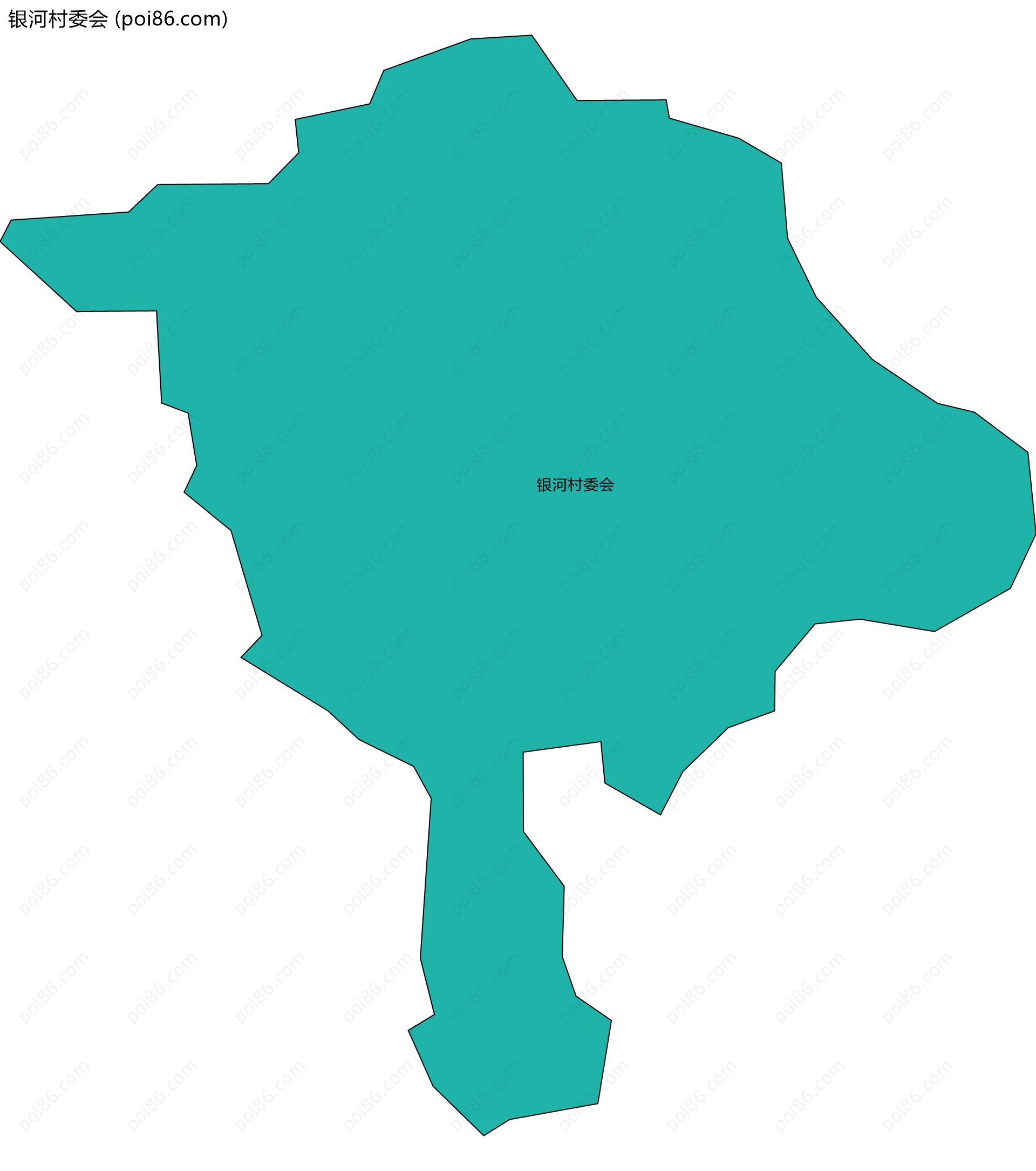银河村委会边界地图