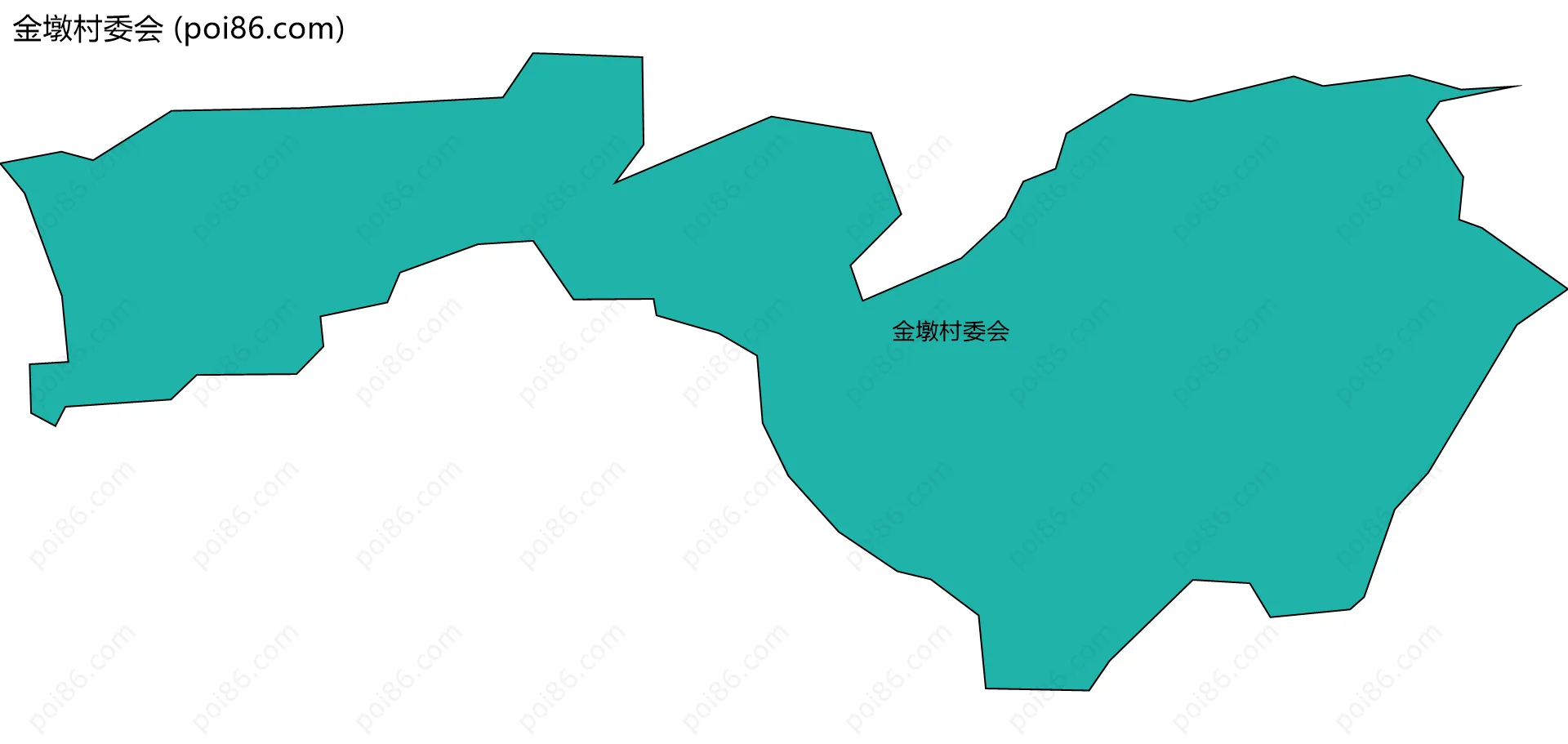 金墩村委会边界地图