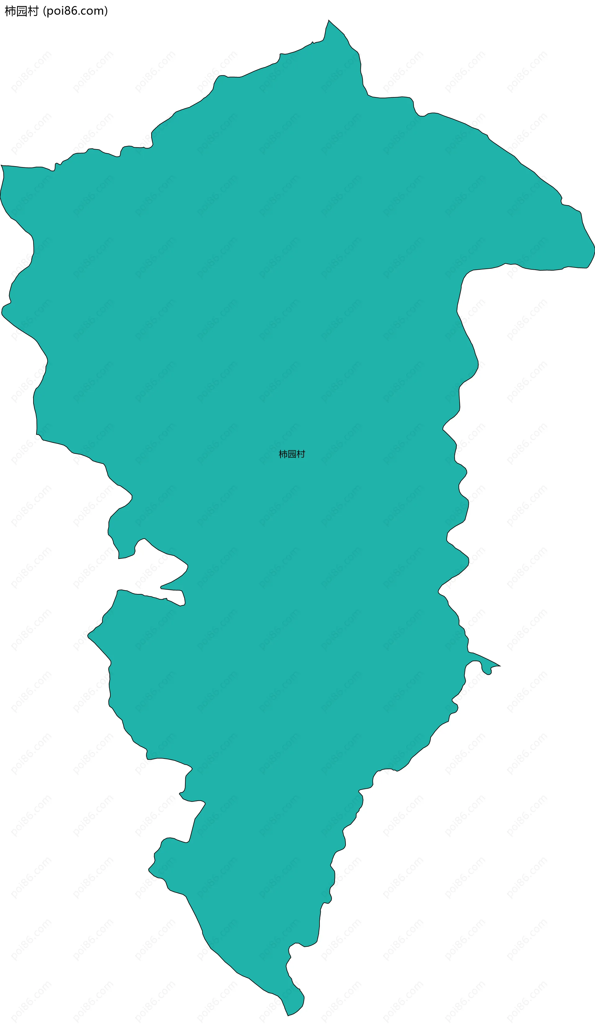 柿园村边界地图