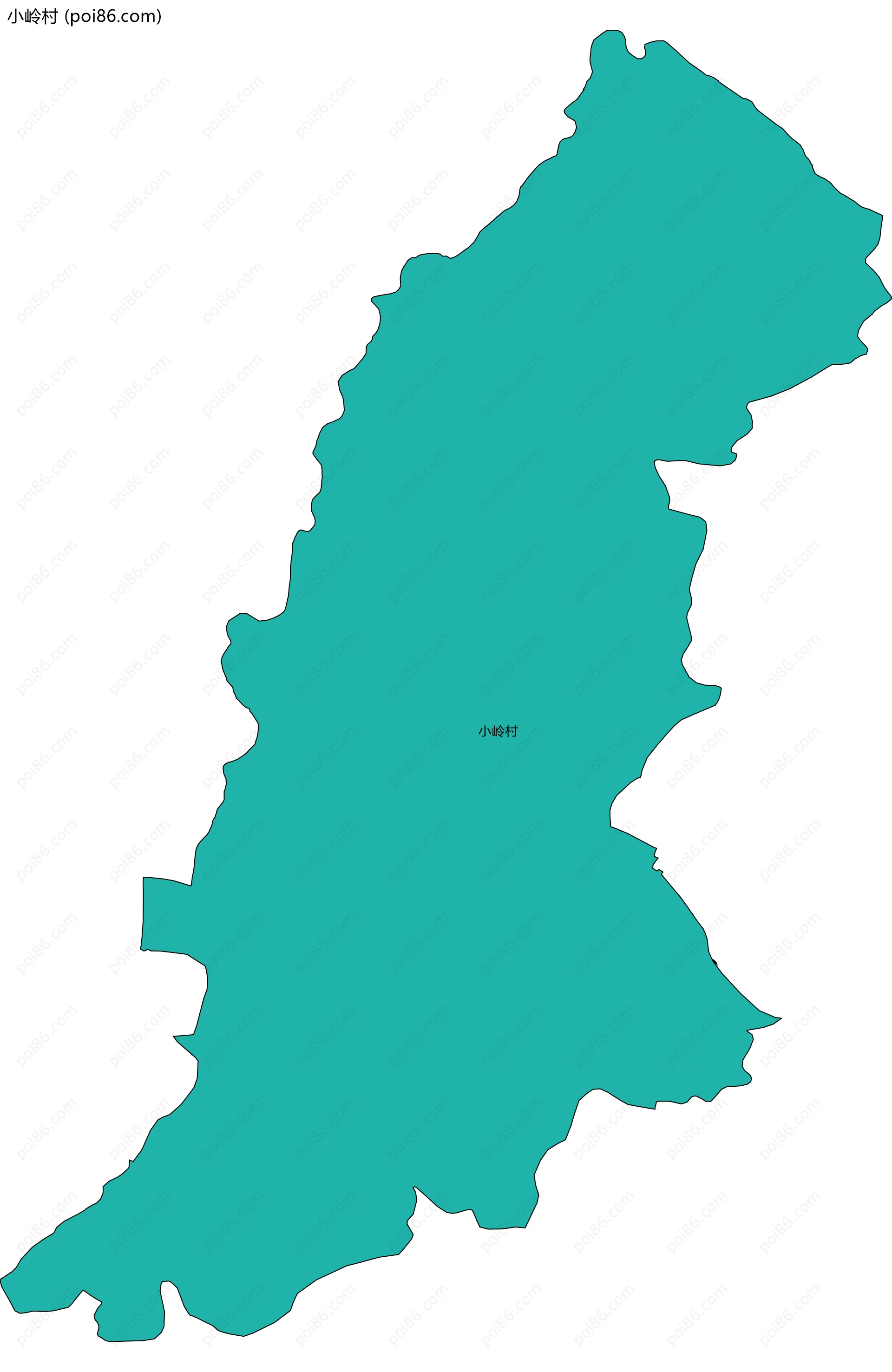 小岭村边界地图
