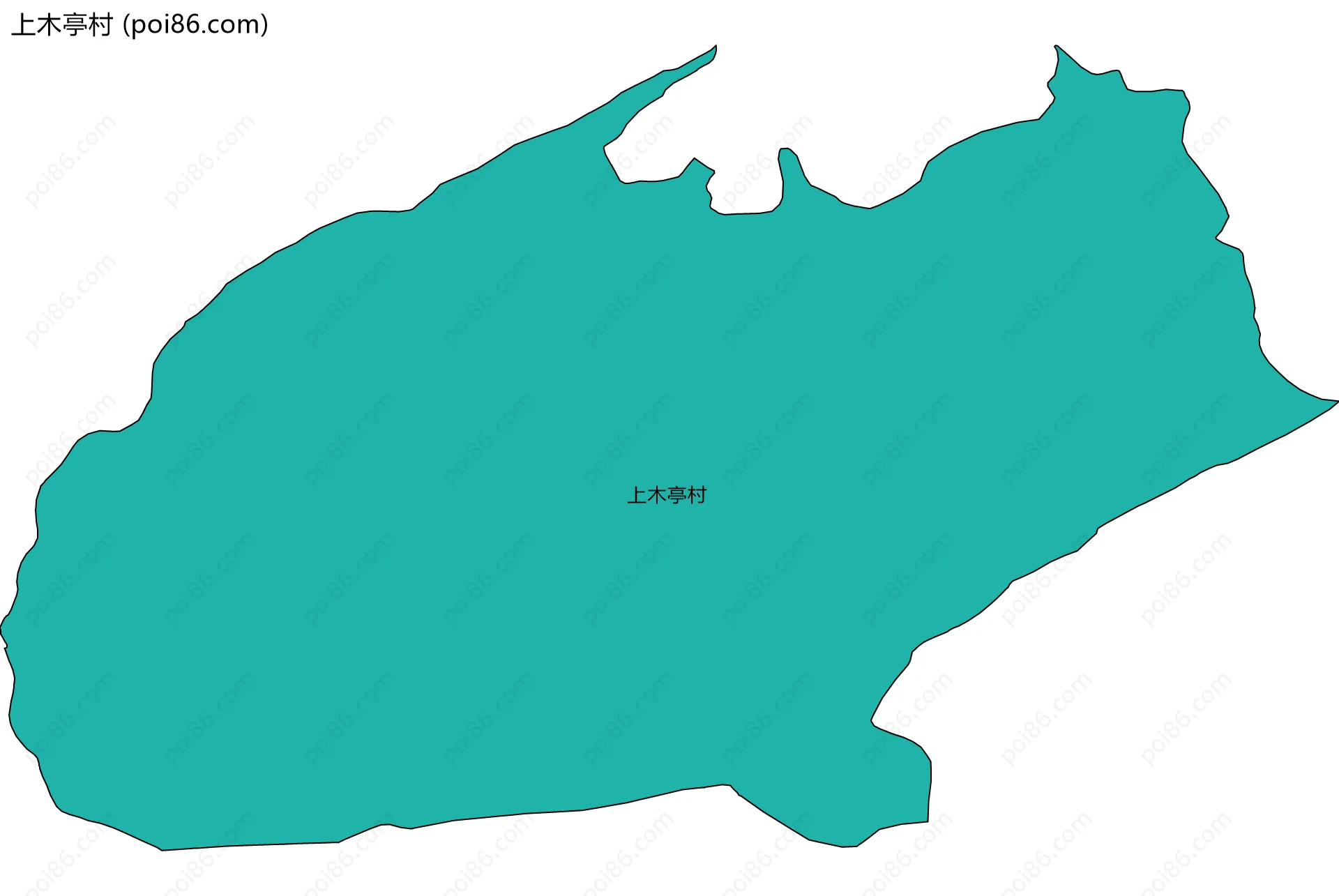 上木亭村边界地图