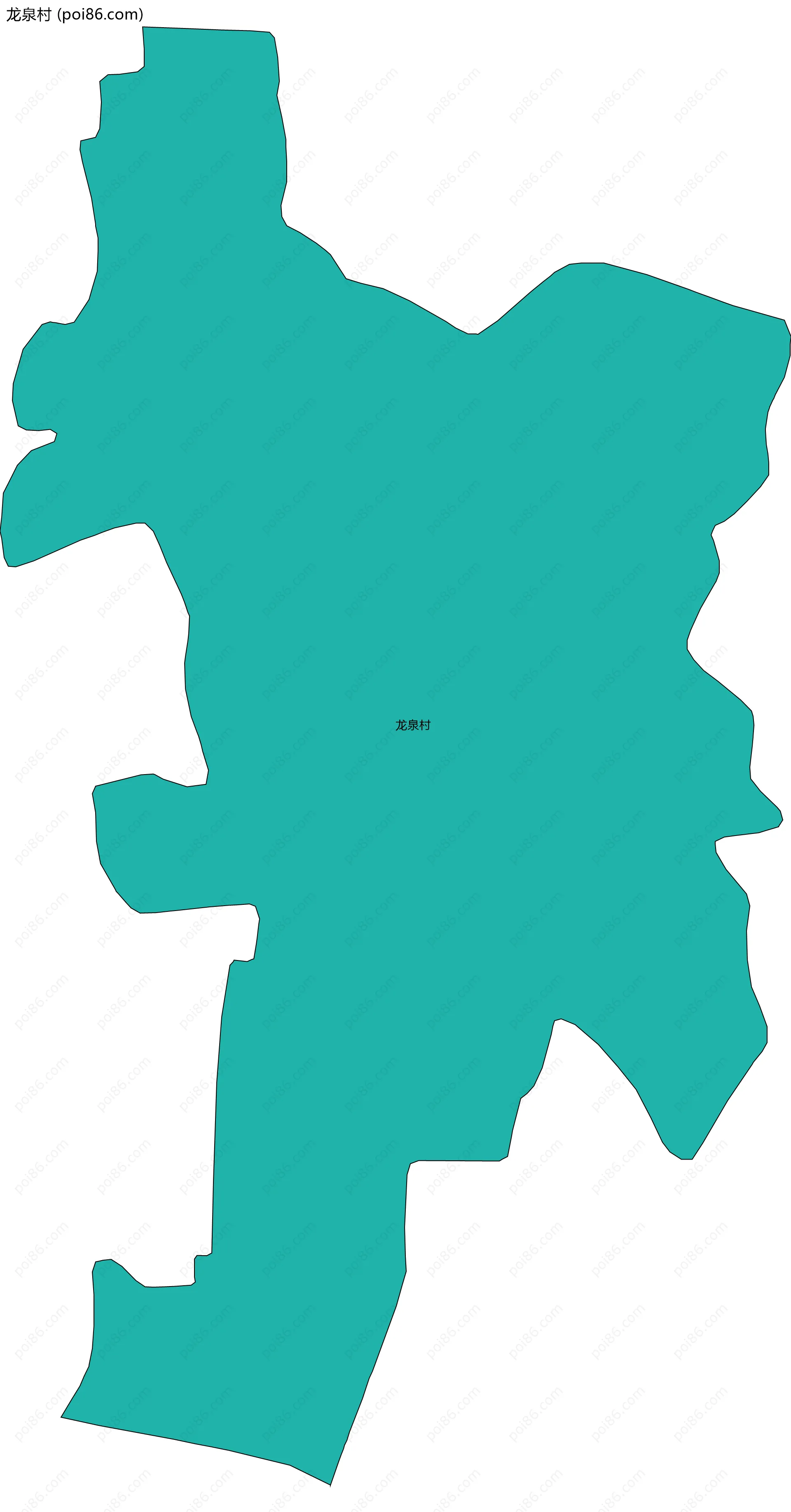 龙泉村边界地图