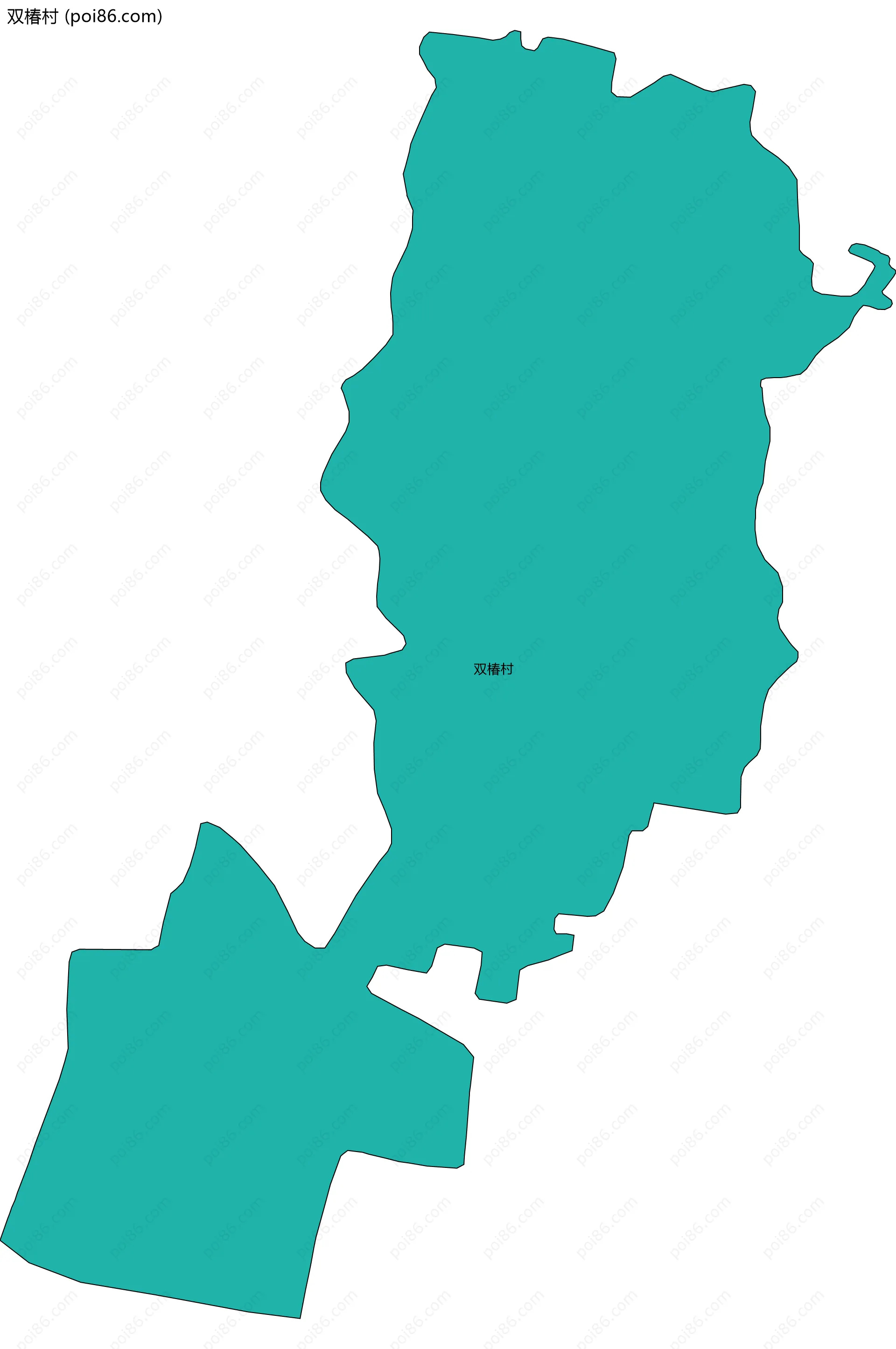 双椿村边界地图