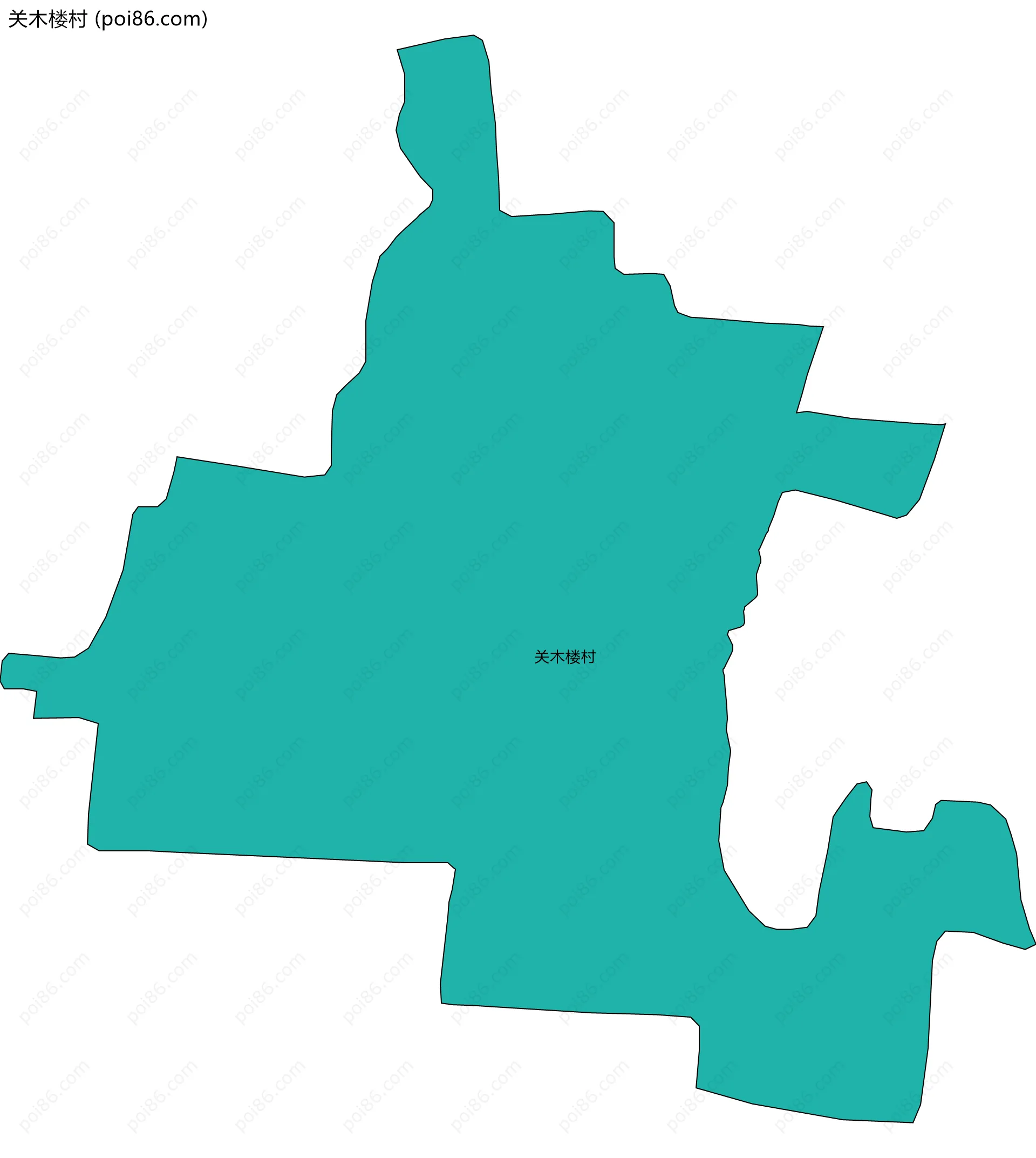 关木楼村边界地图