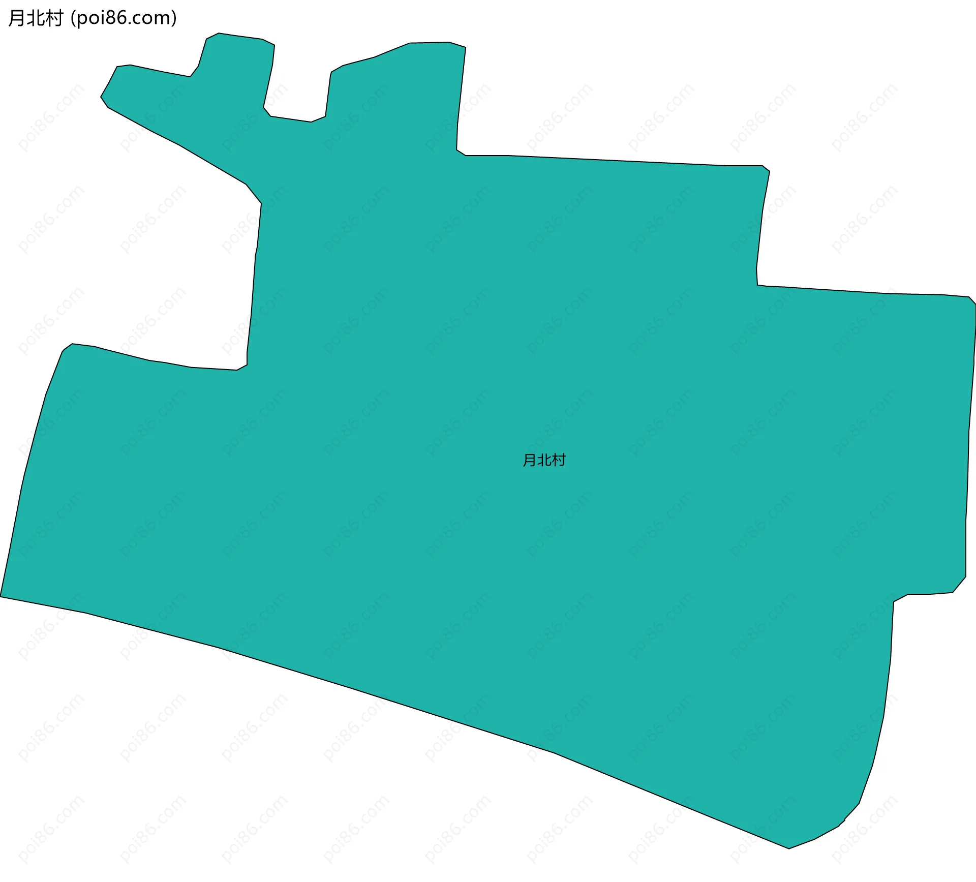 月北村边界地图