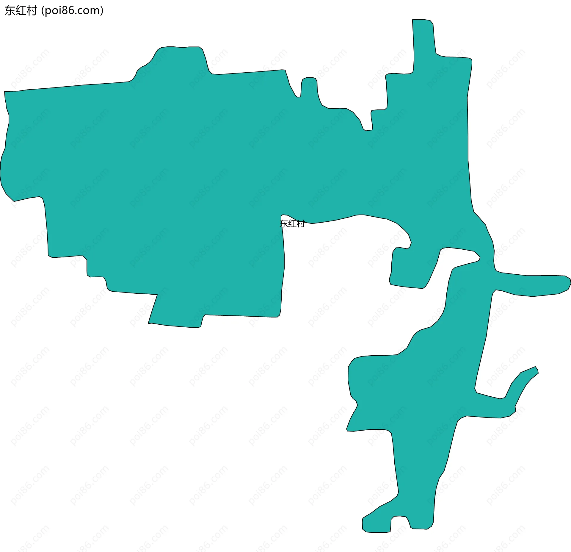 东红村边界地图