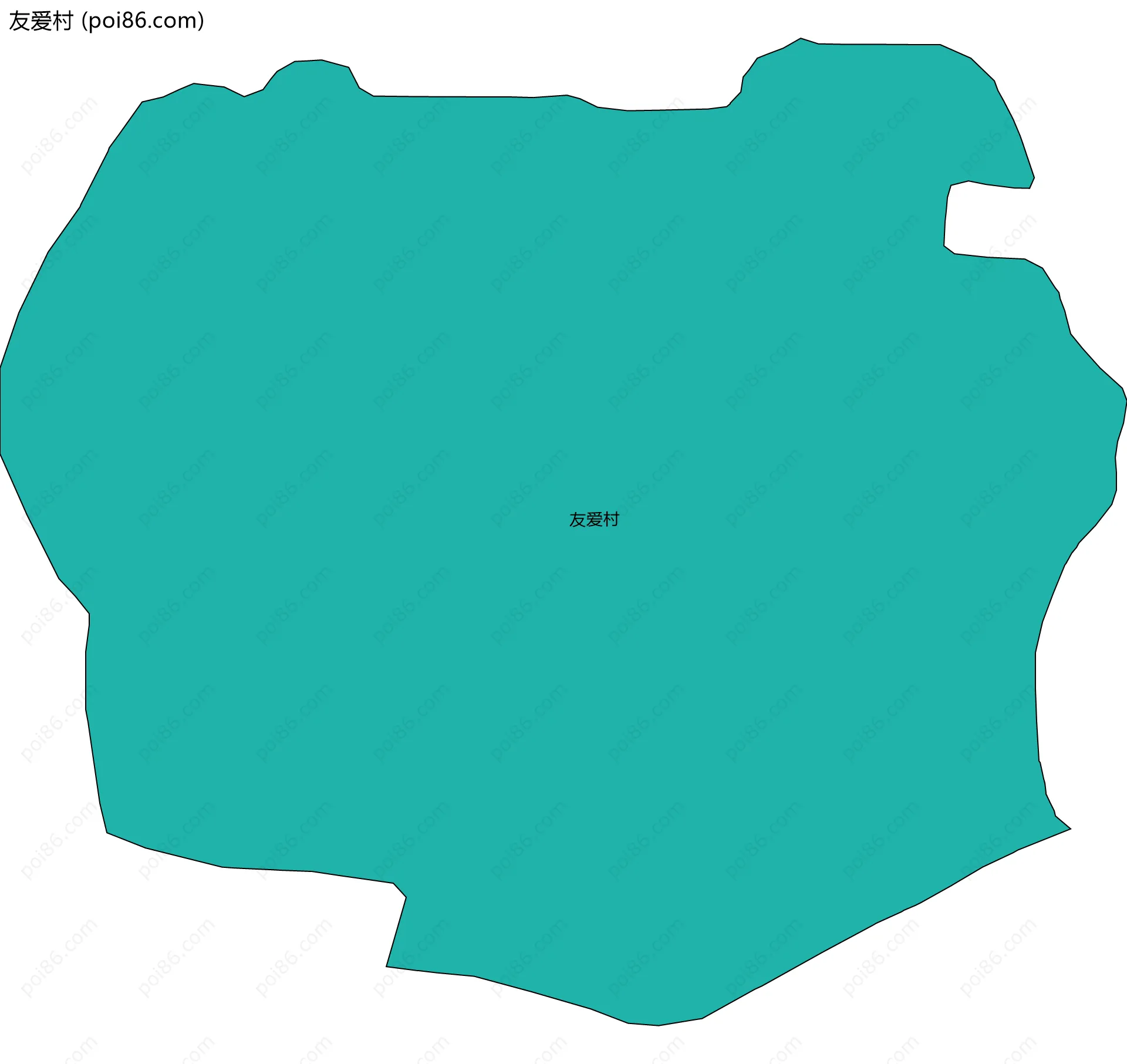 友爱村边界地图