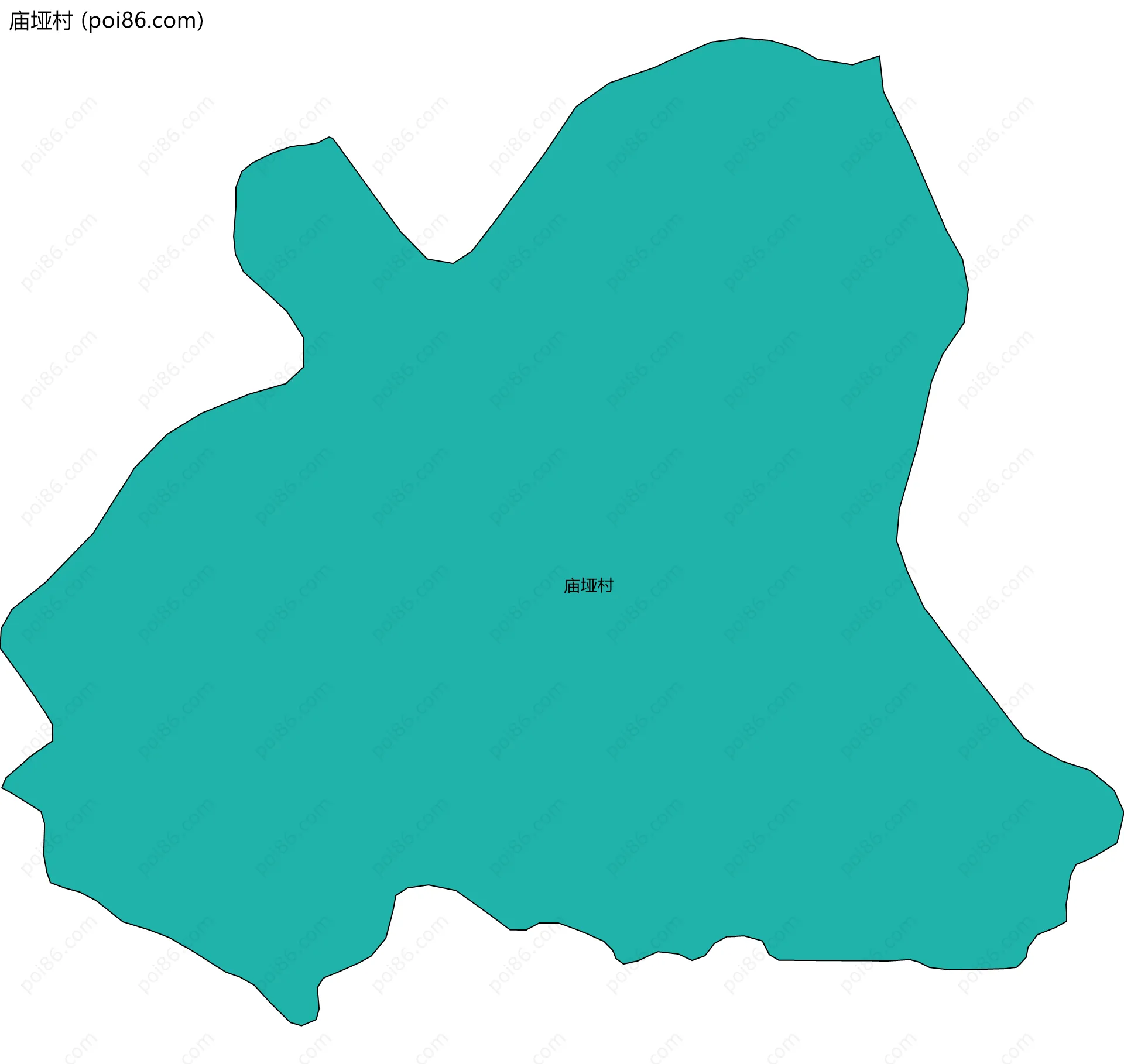 庙垭村边界地图