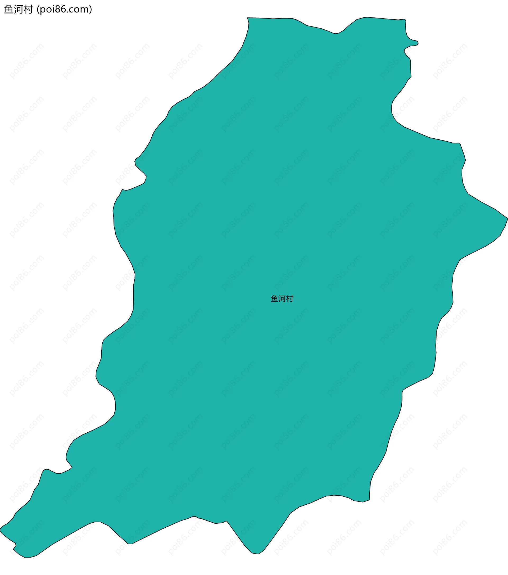 鱼河村边界地图