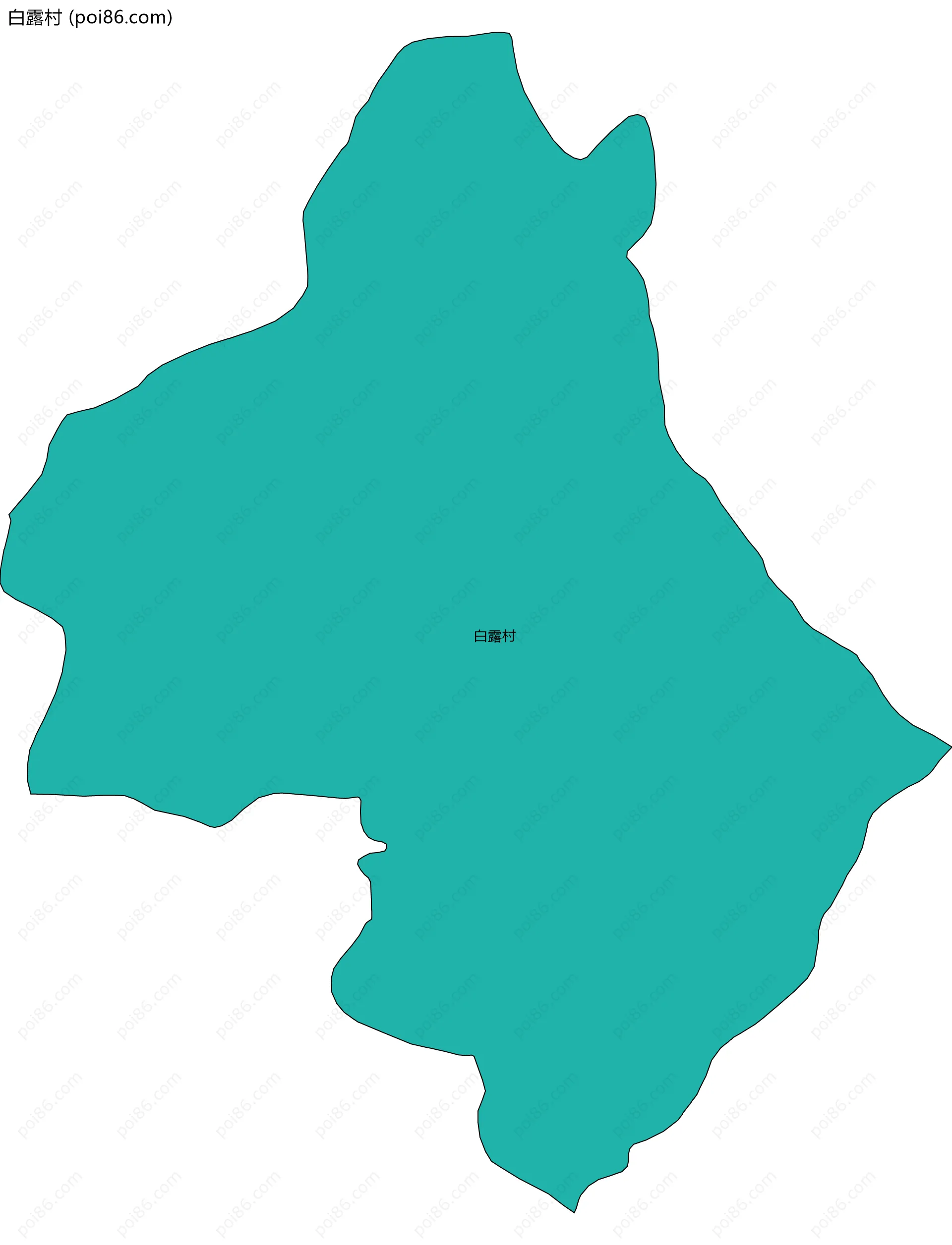 白露村边界地图