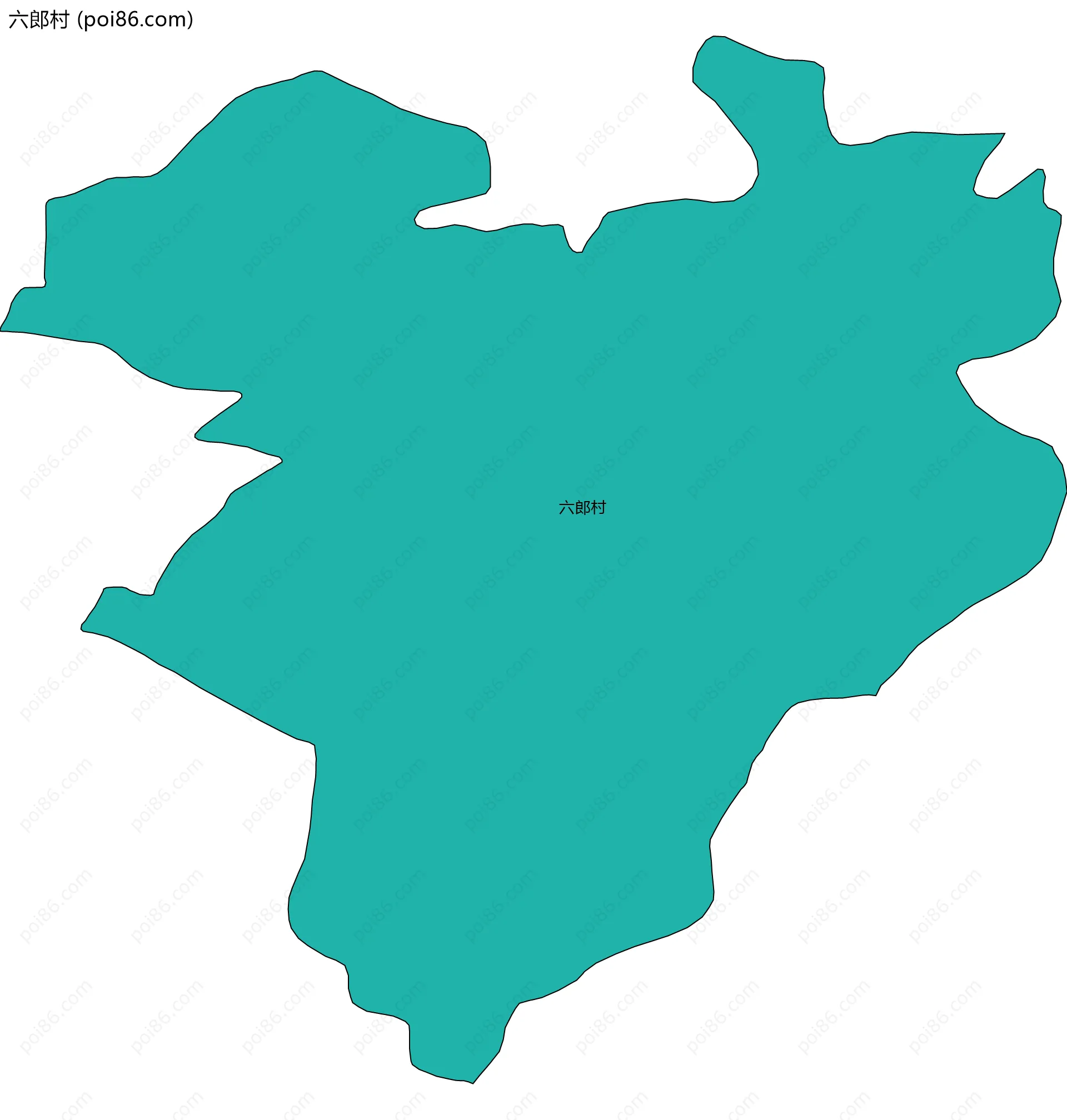 六郎村边界地图