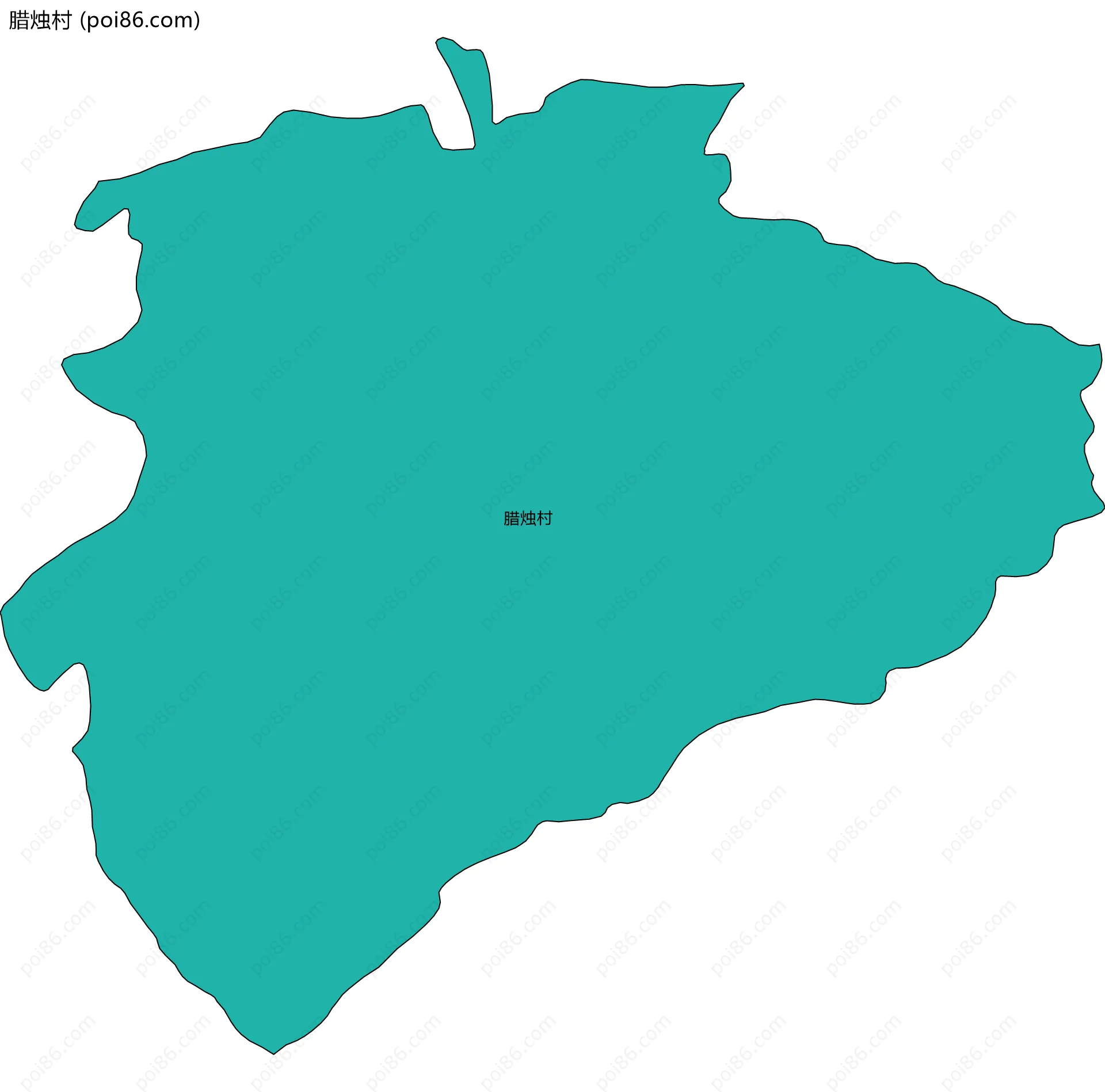 腊烛村边界地图