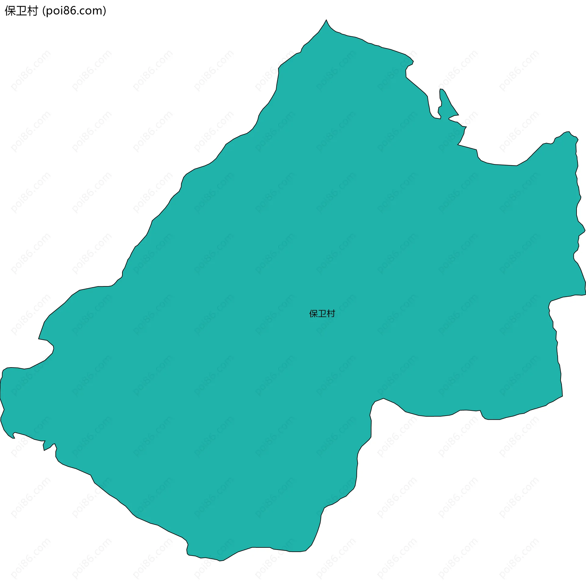 保卫村边界地图