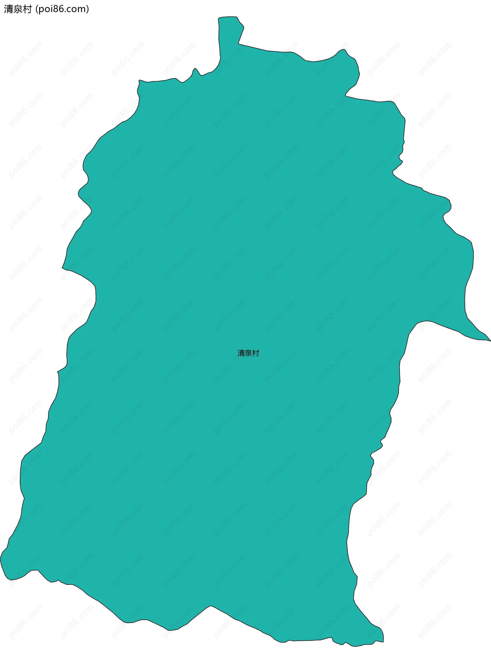 清泉村边界地图