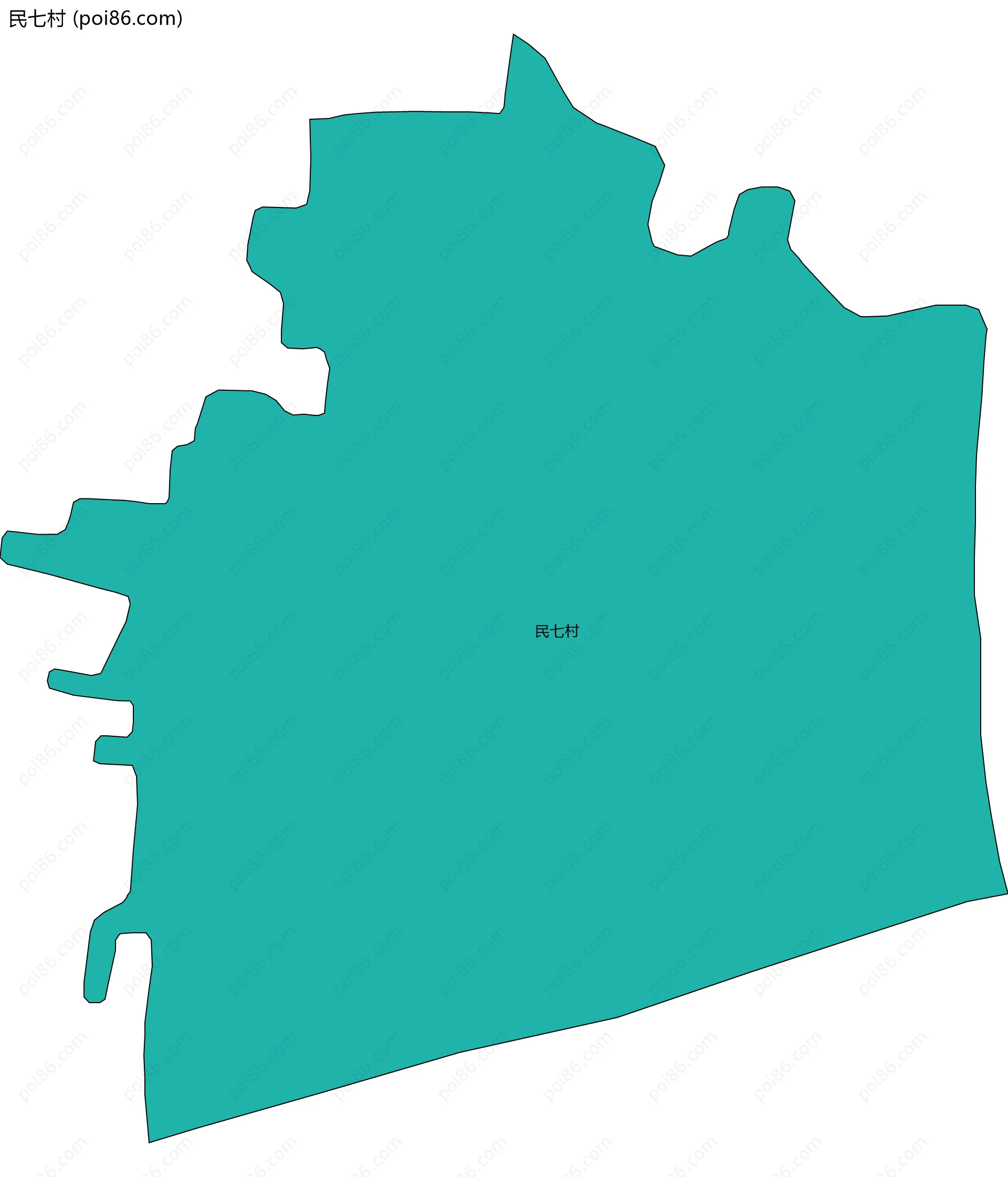 民七村边界地图