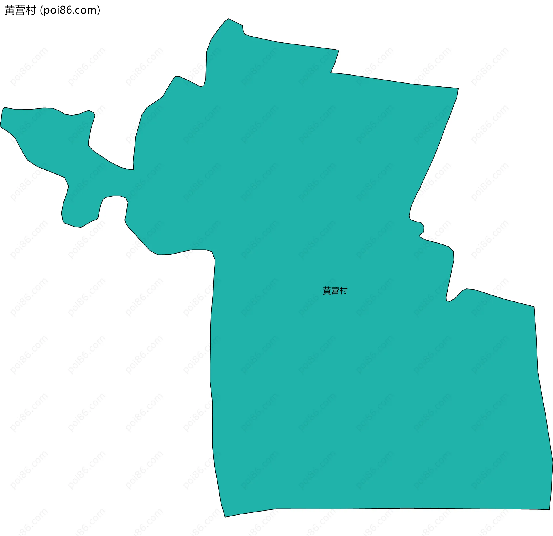 黄营村边界地图