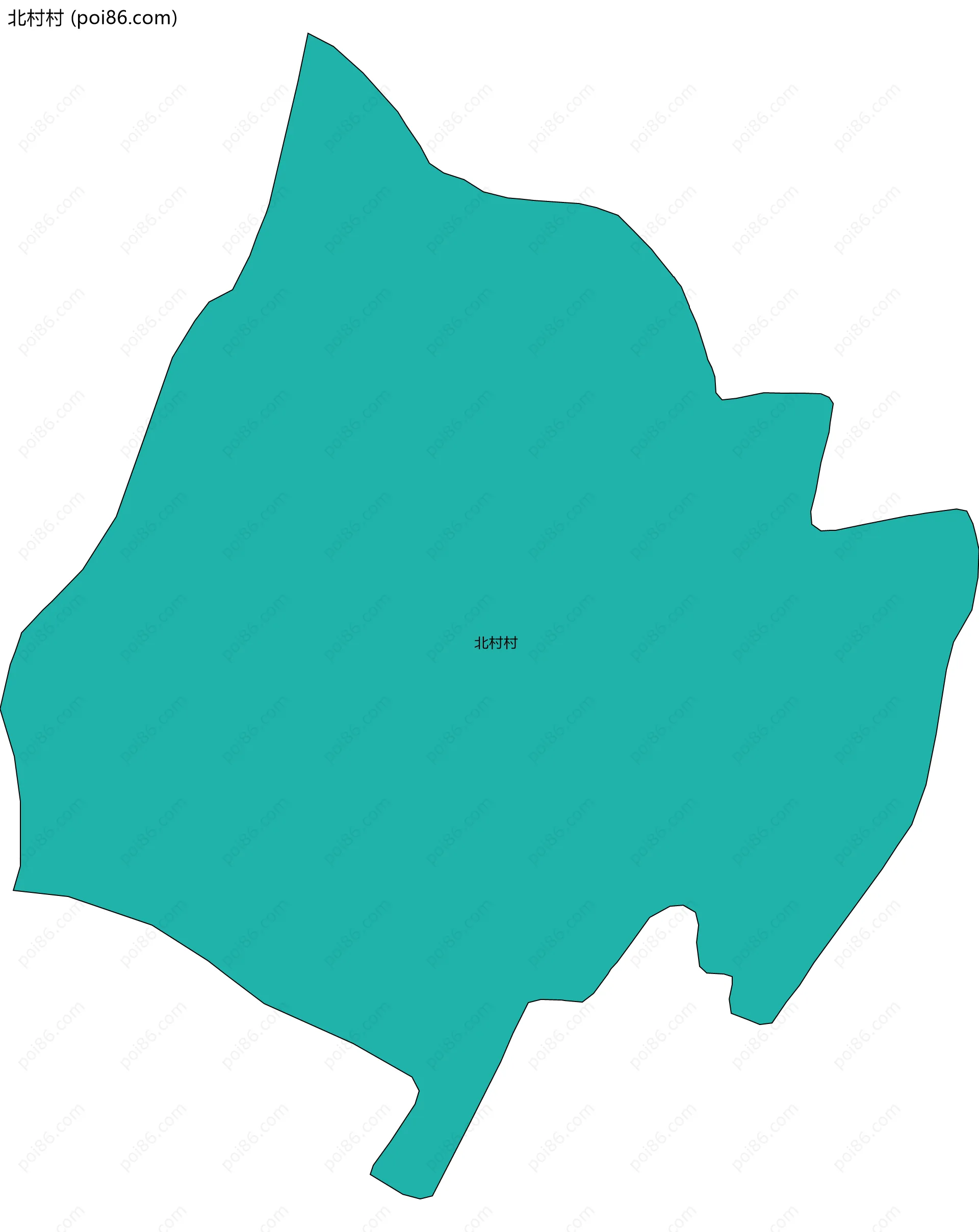 北村村边界地图