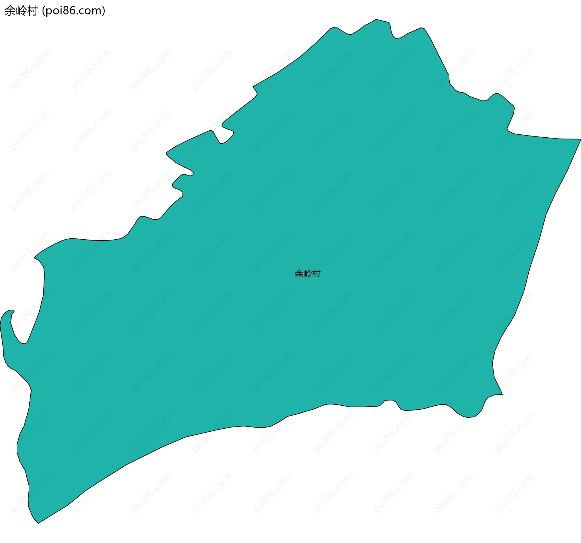 余岭村边界地图