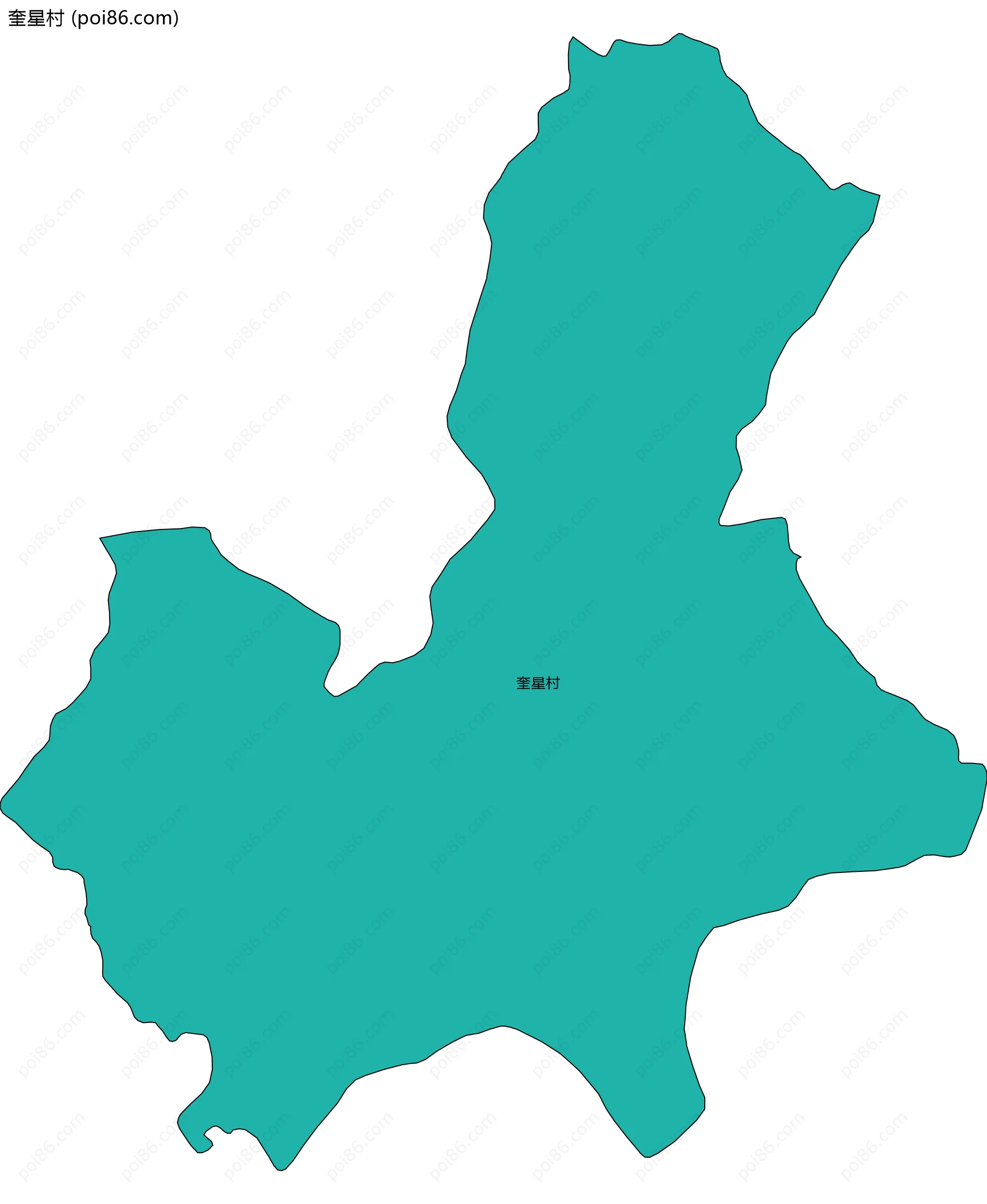 奎星村边界地图