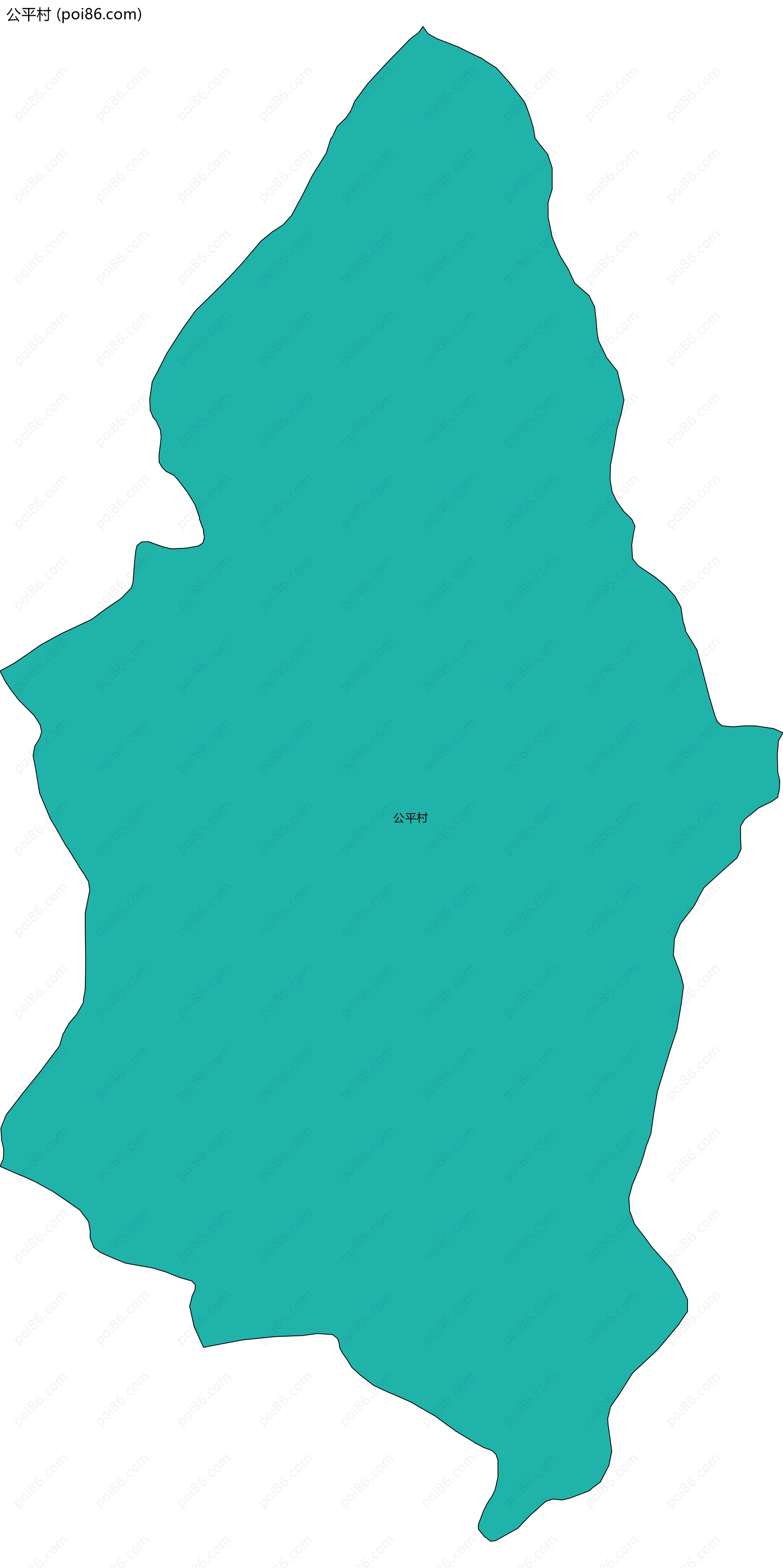 公平村边界地图