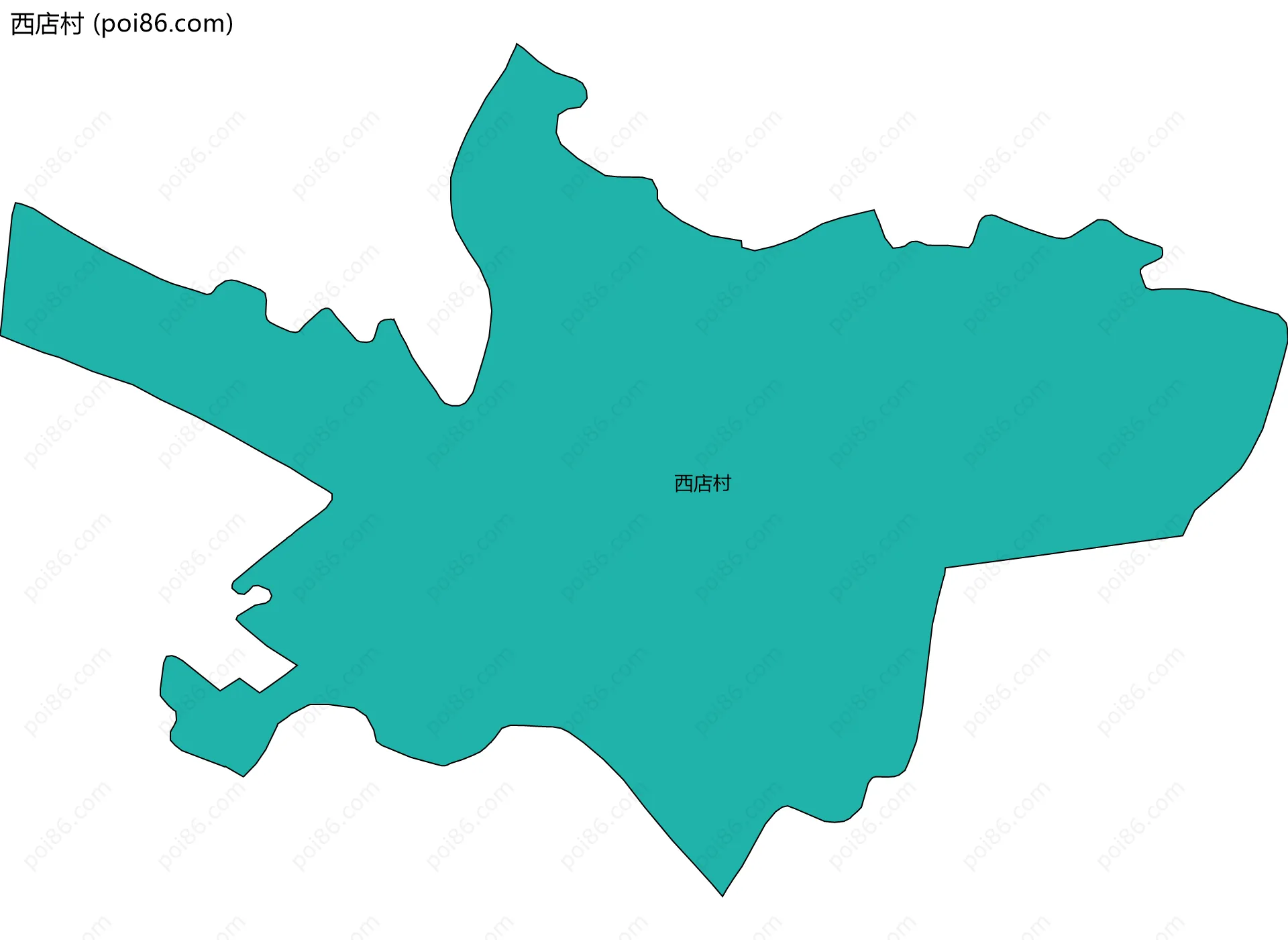 西店村边界地图