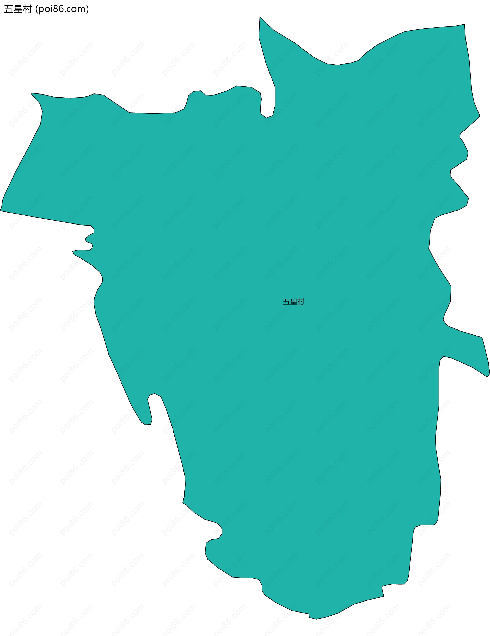 五星村边界地图