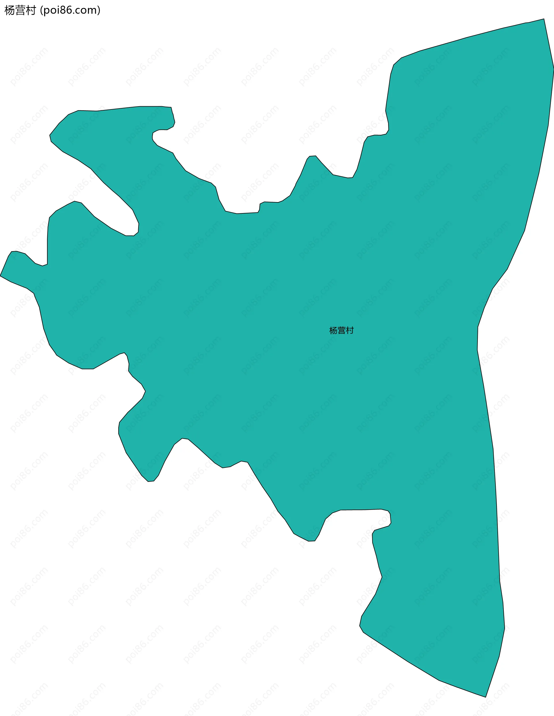 杨营村边界地图