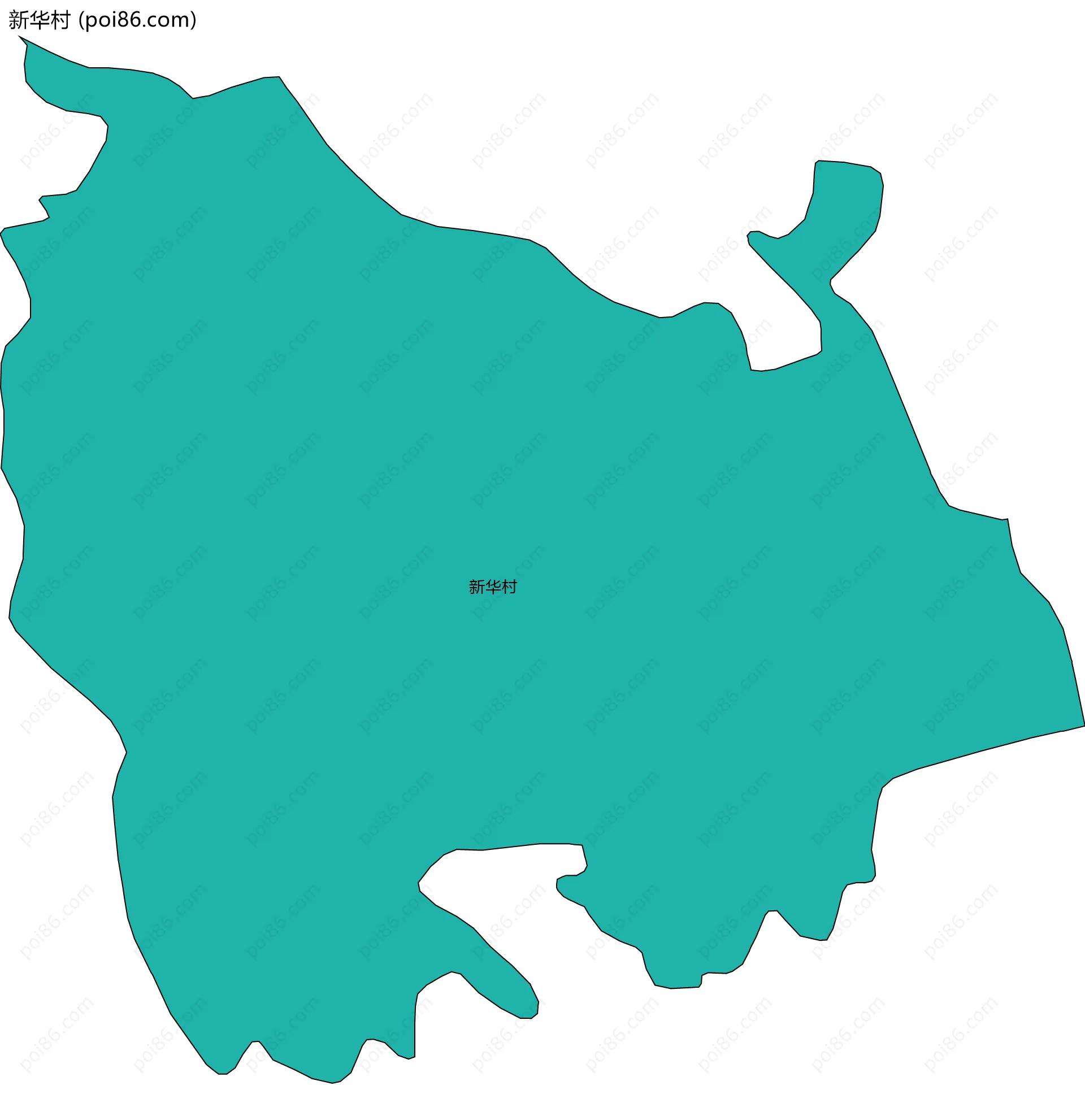 新华村边界地图