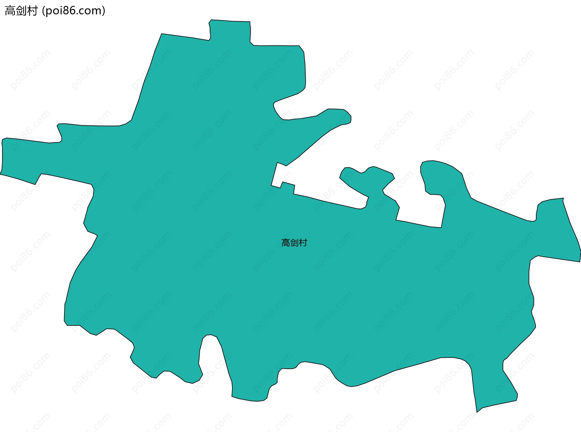高剑村边界地图