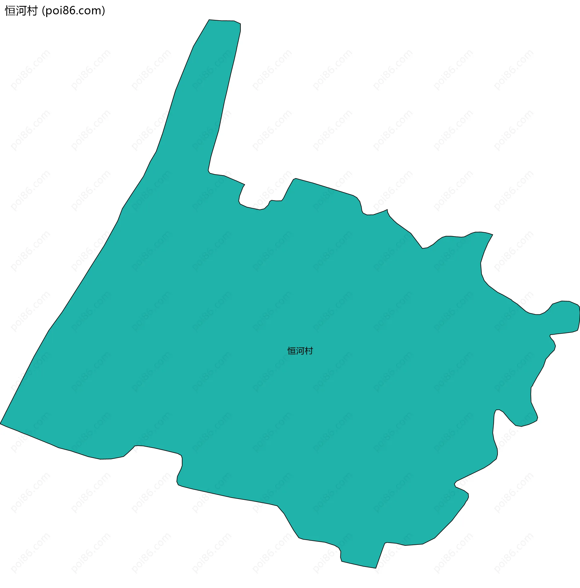 恒河村边界地图