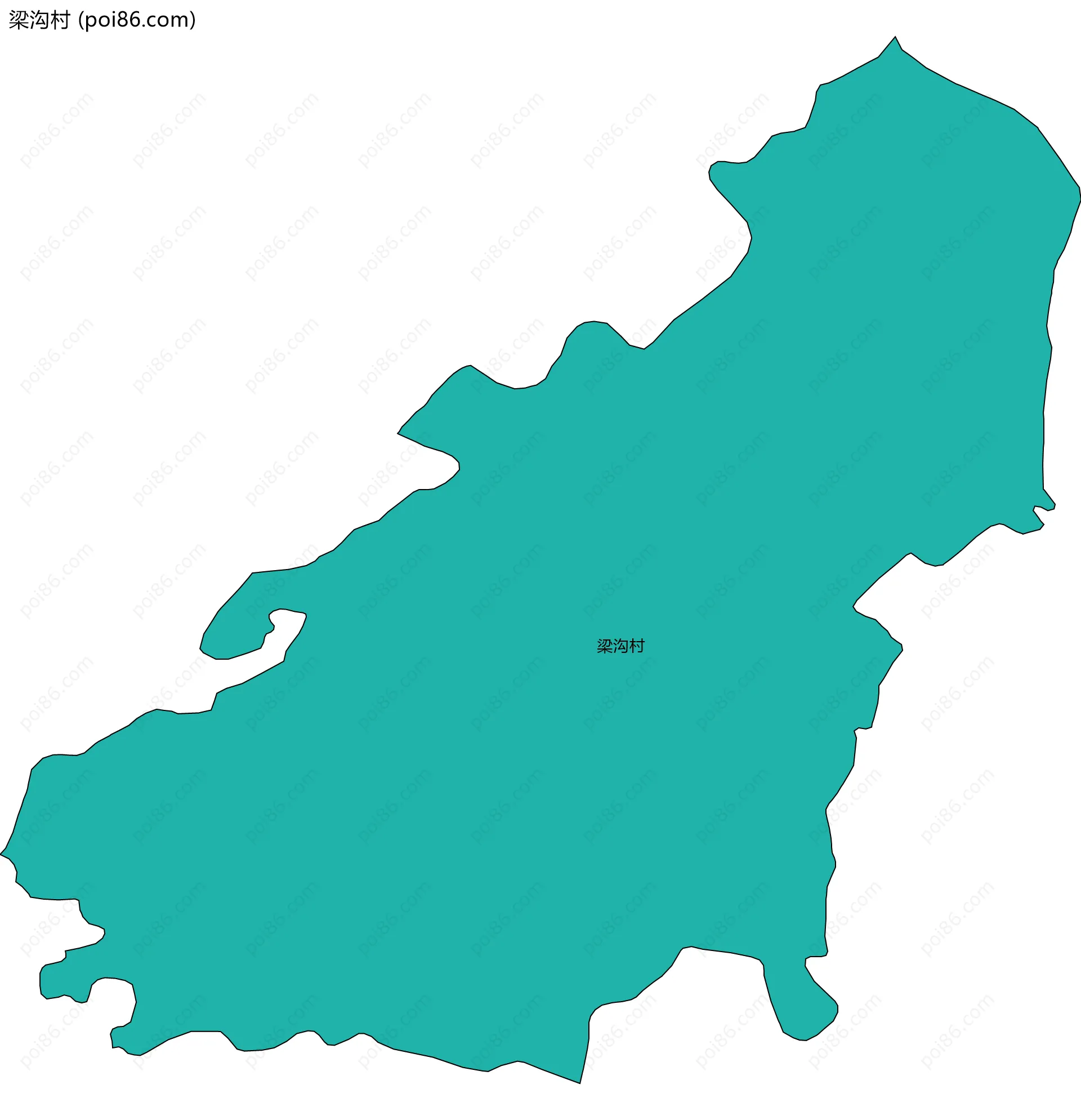 梁沟村边界地图