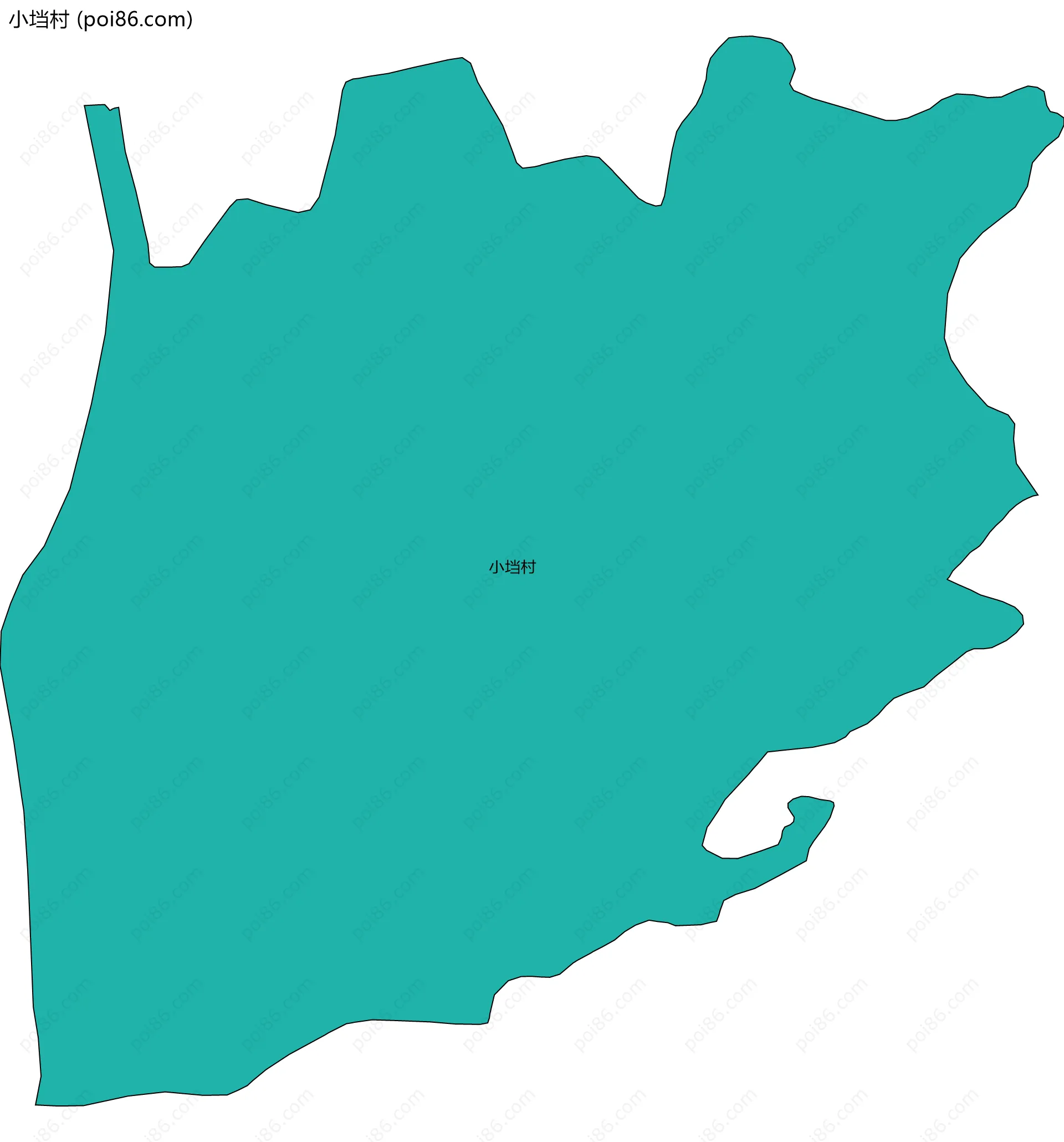 小垱村边界地图